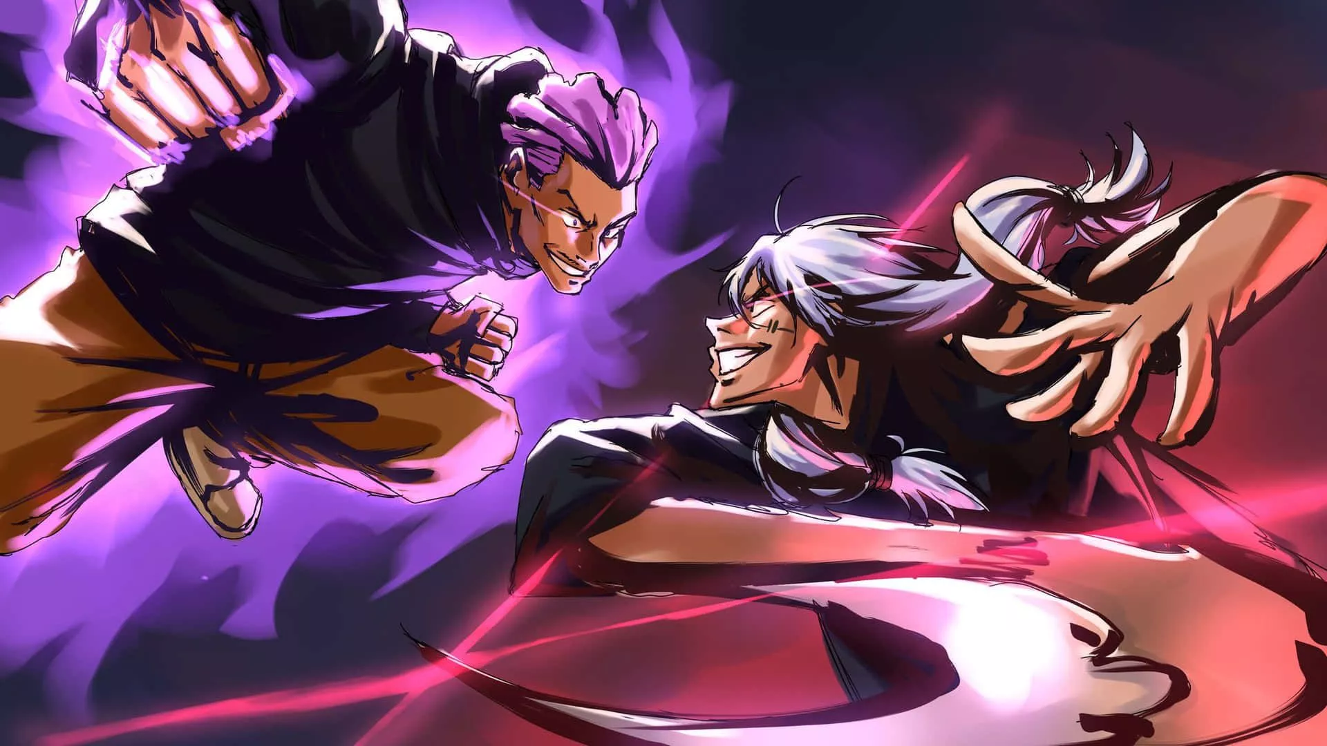 Download Intense Anime Battle Scene Wallpaper