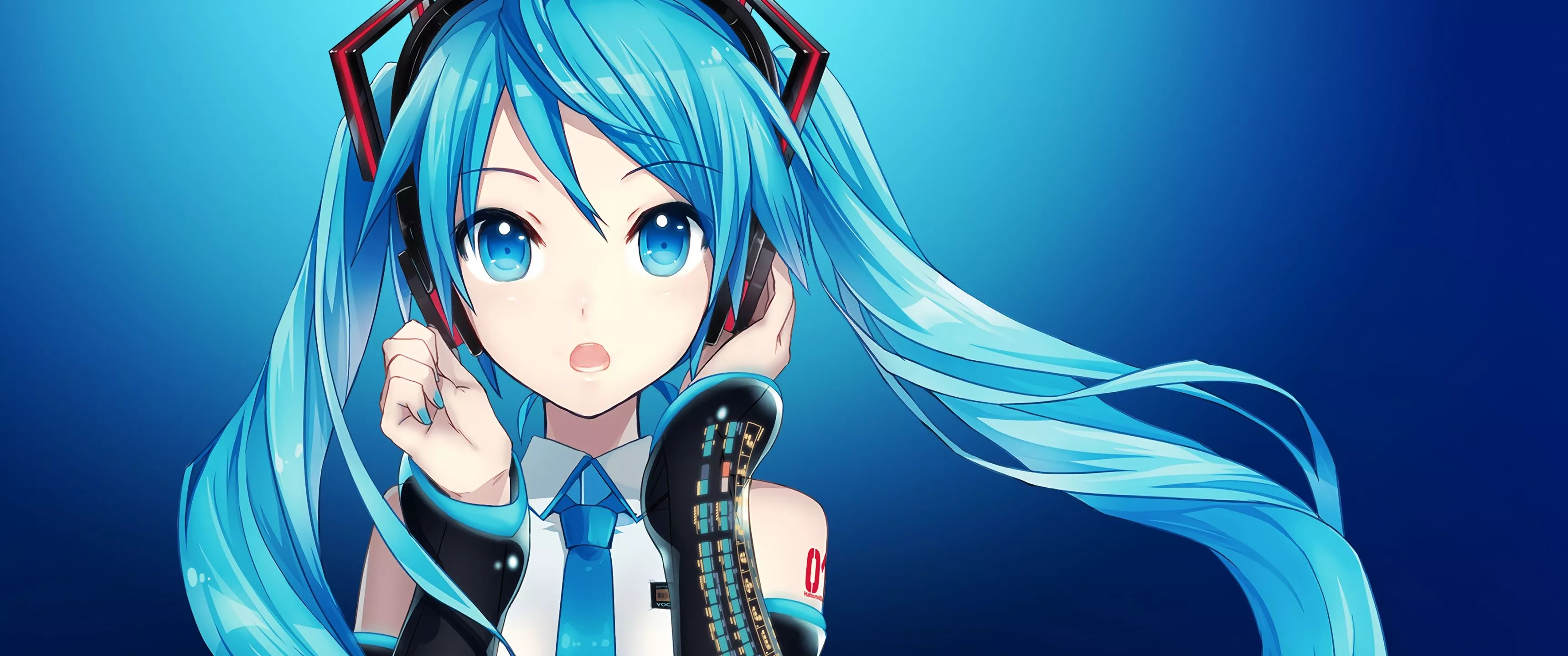 Hatsune Miku Wallpaper 4K, Listening