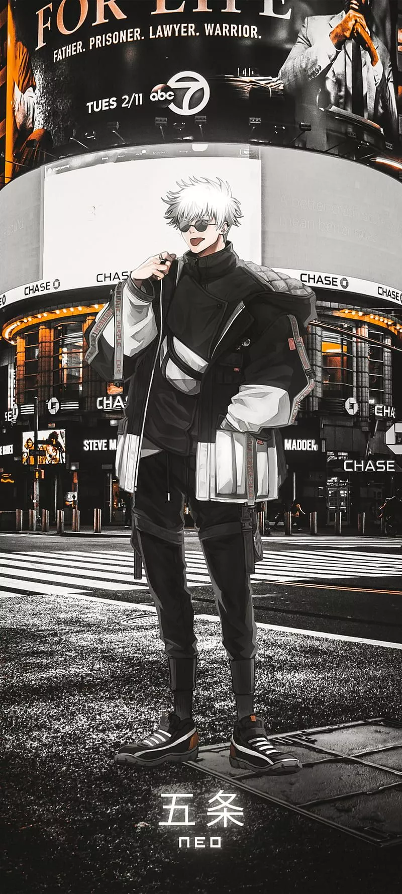 Satoru gojo, standing, street fashion