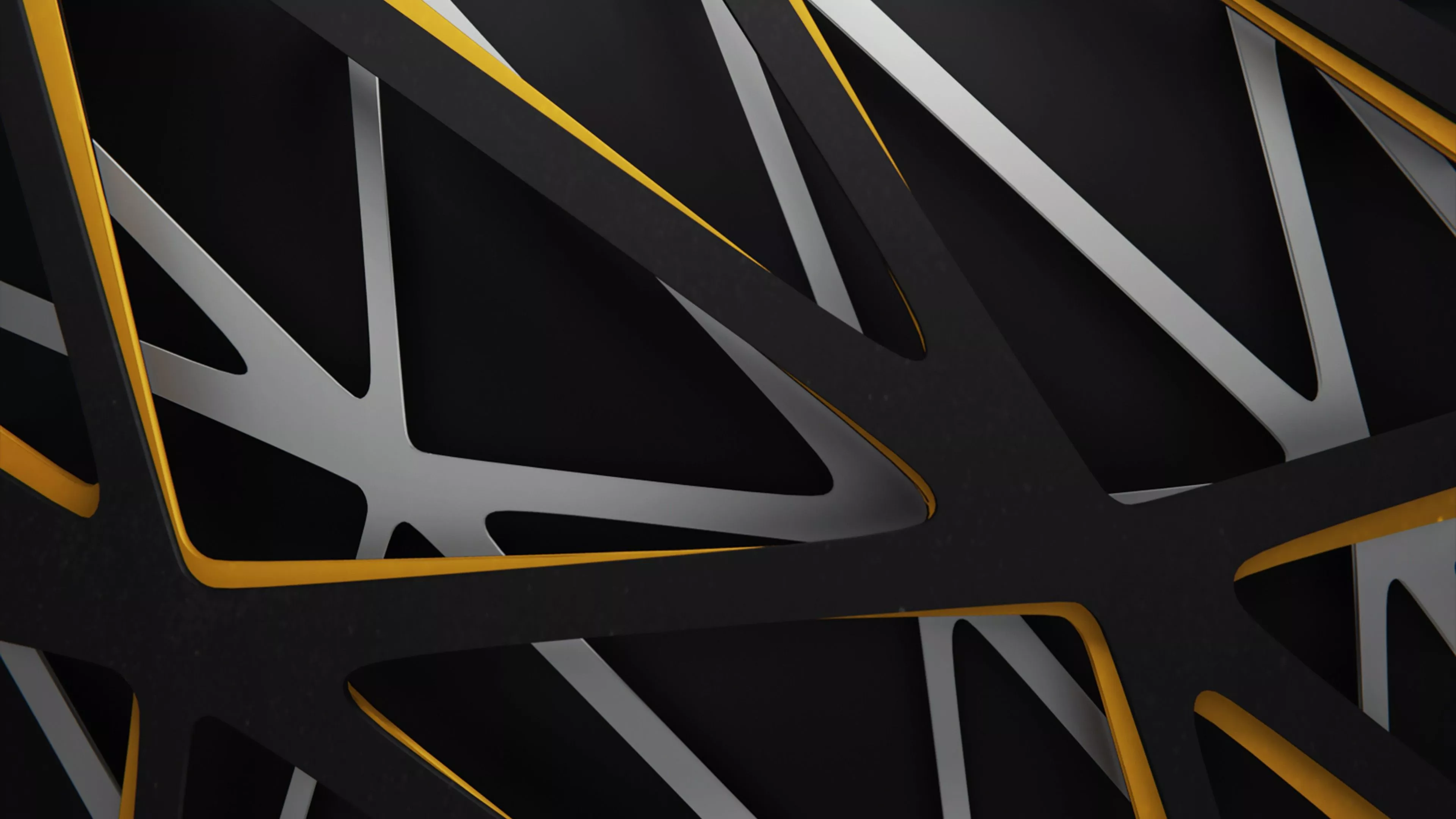 Yellow Grey Black Abstract Digital