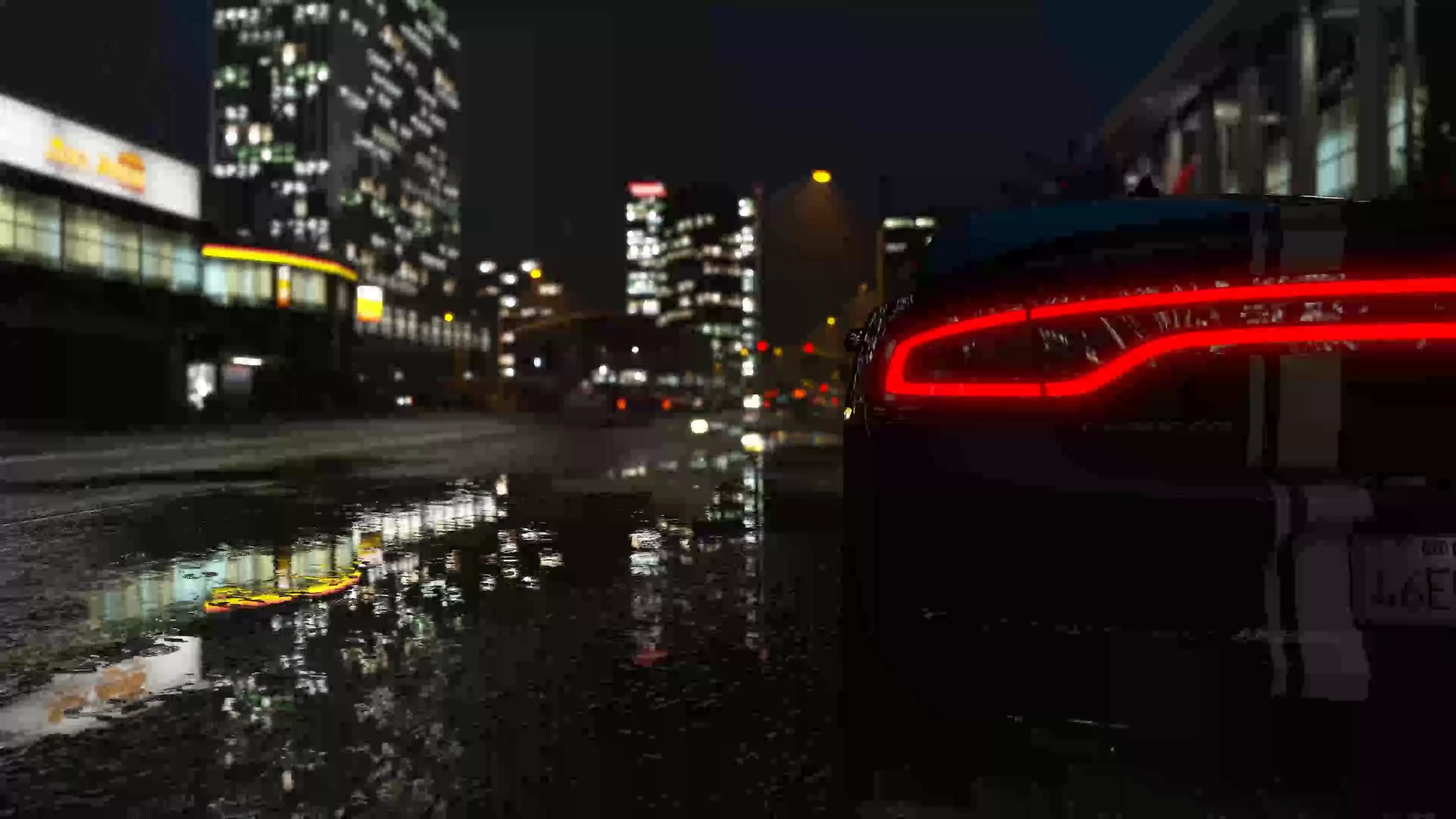 Dodge Charger Under the Rain Live Wallpaper