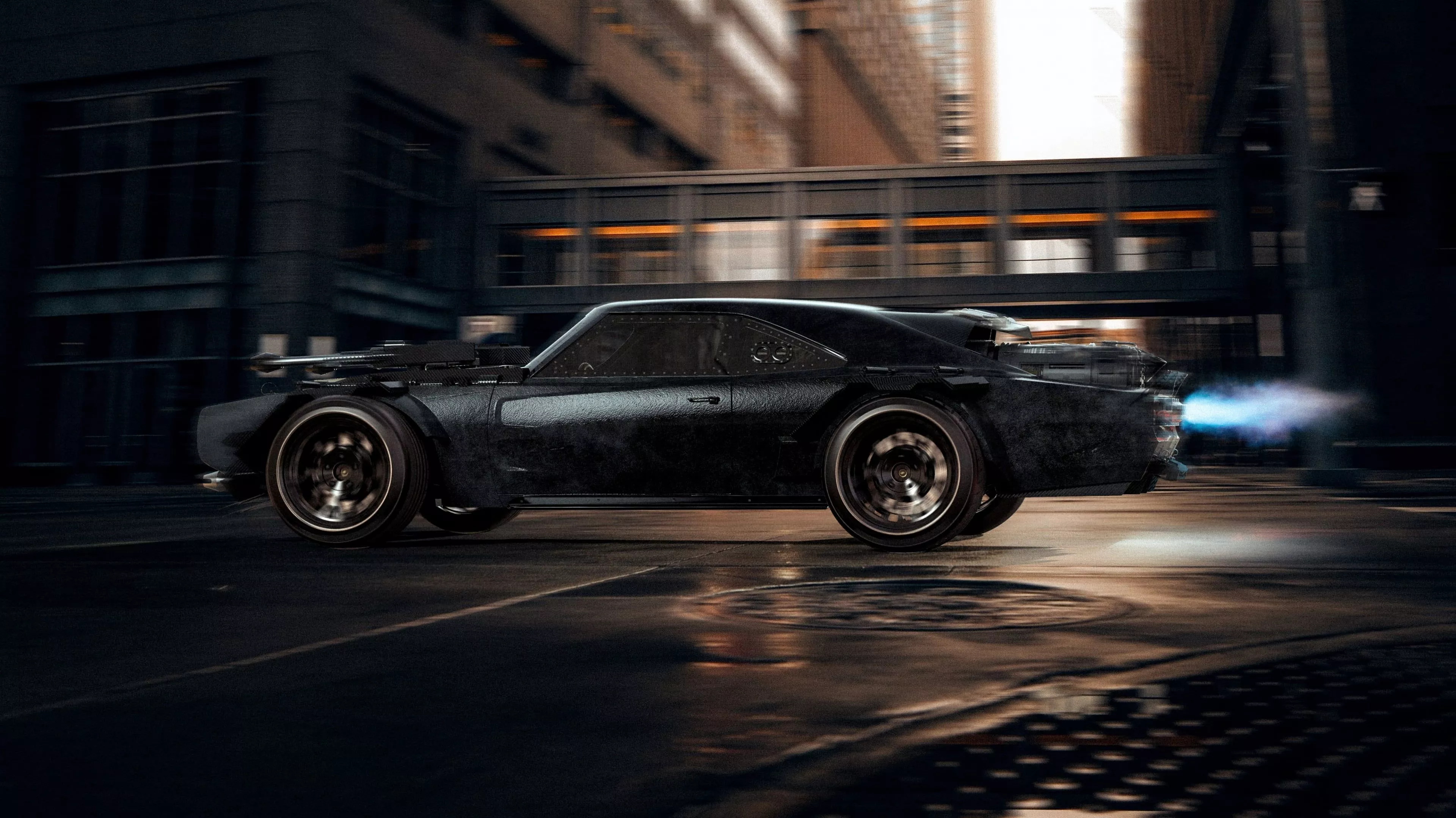 Batmobile Dodge Charger 4K Wallpaper