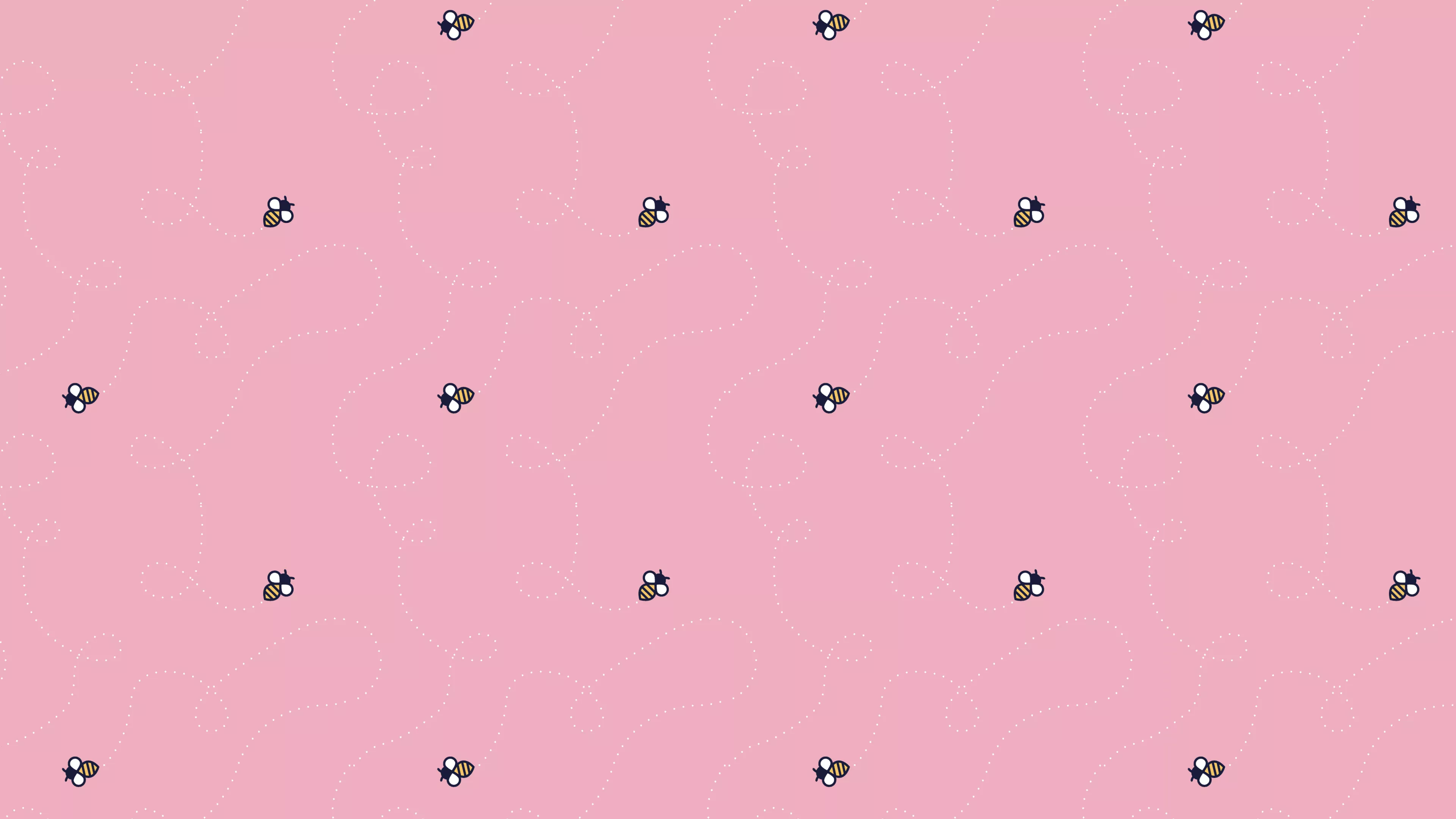 Spring Bees Minimalist 5K Wallpaper