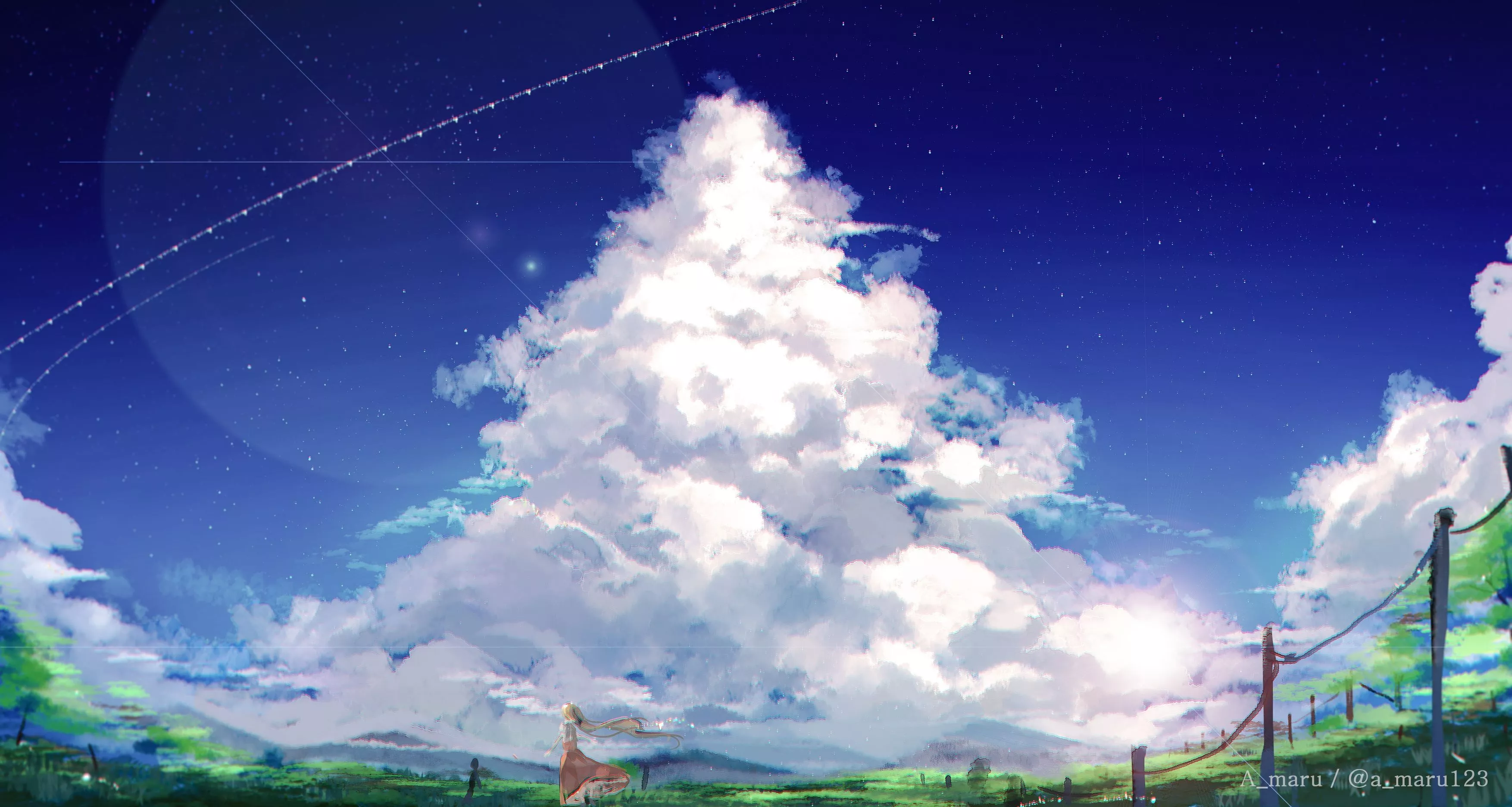 HD desktop wallpaper: Anime, Sky, Cloud