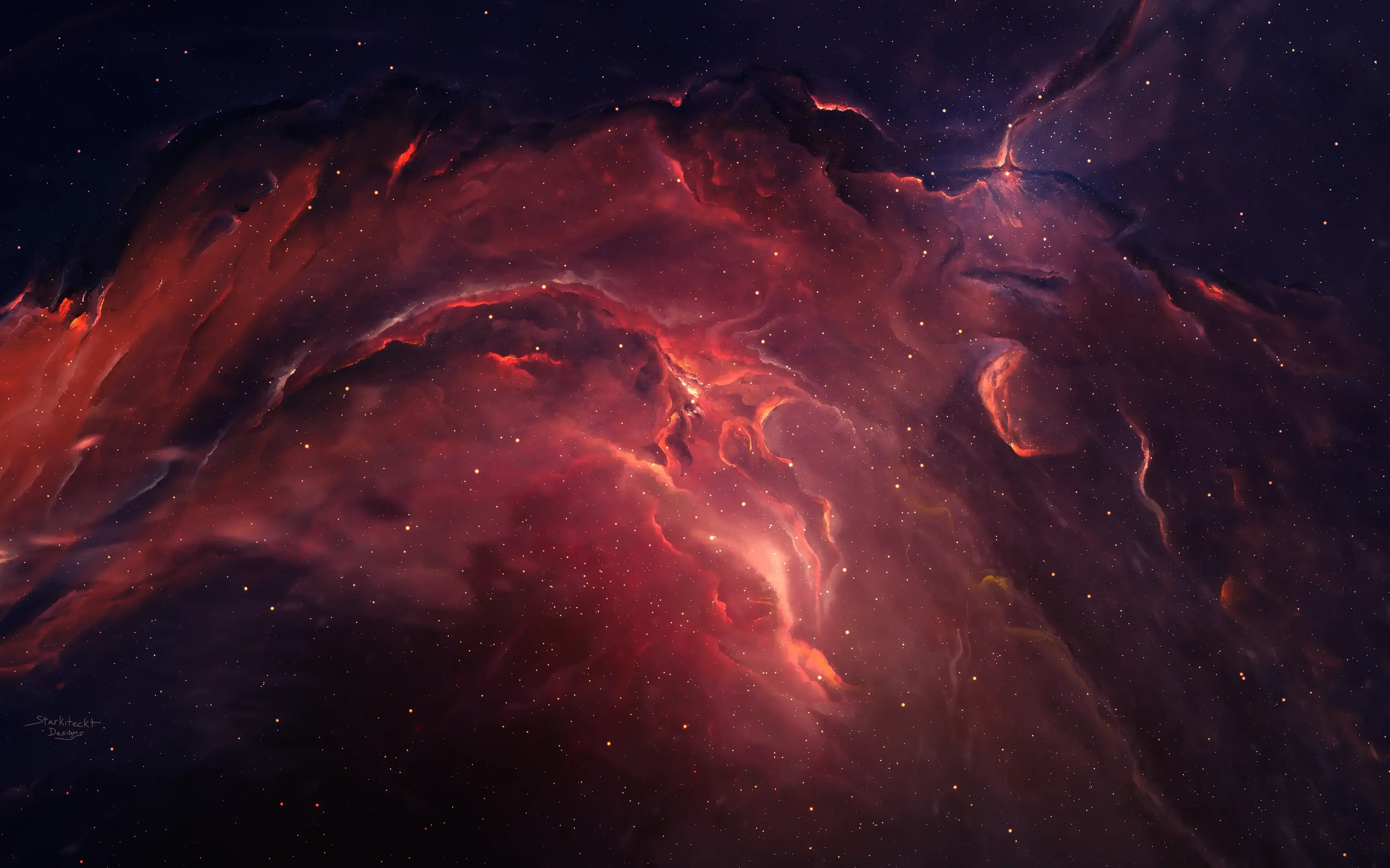 Most Popular 4K Red Galaxy Wallpaper