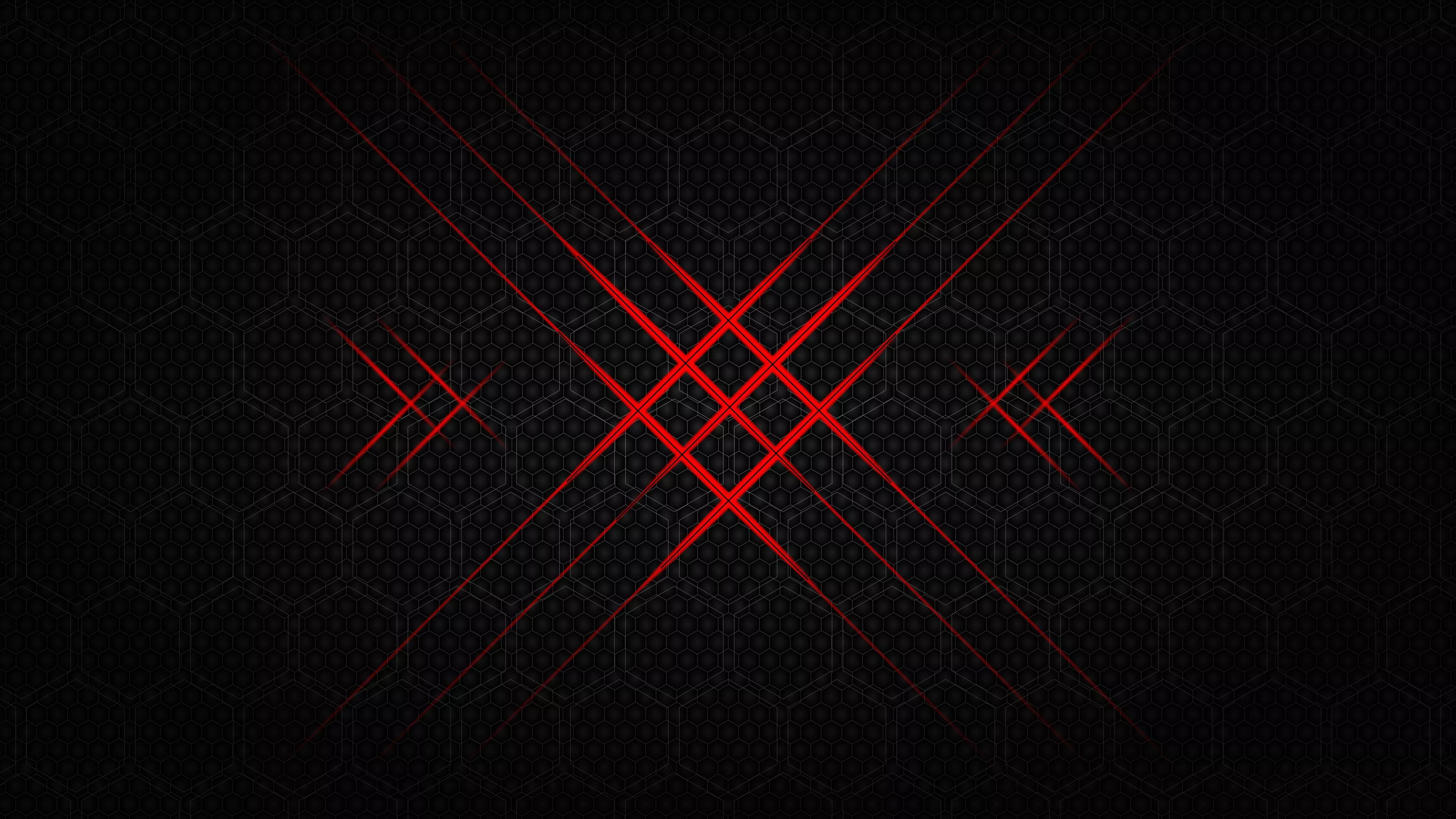 Red Flash Hexagon 4K Wallpaper, HD