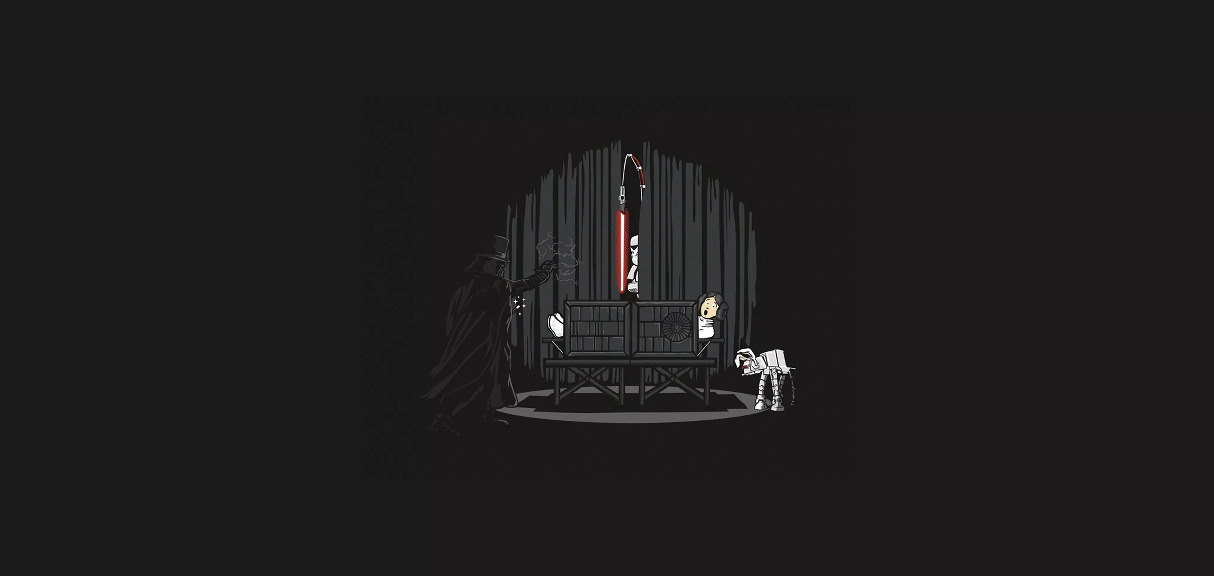 Wallpaper minimalism, humor, star wars