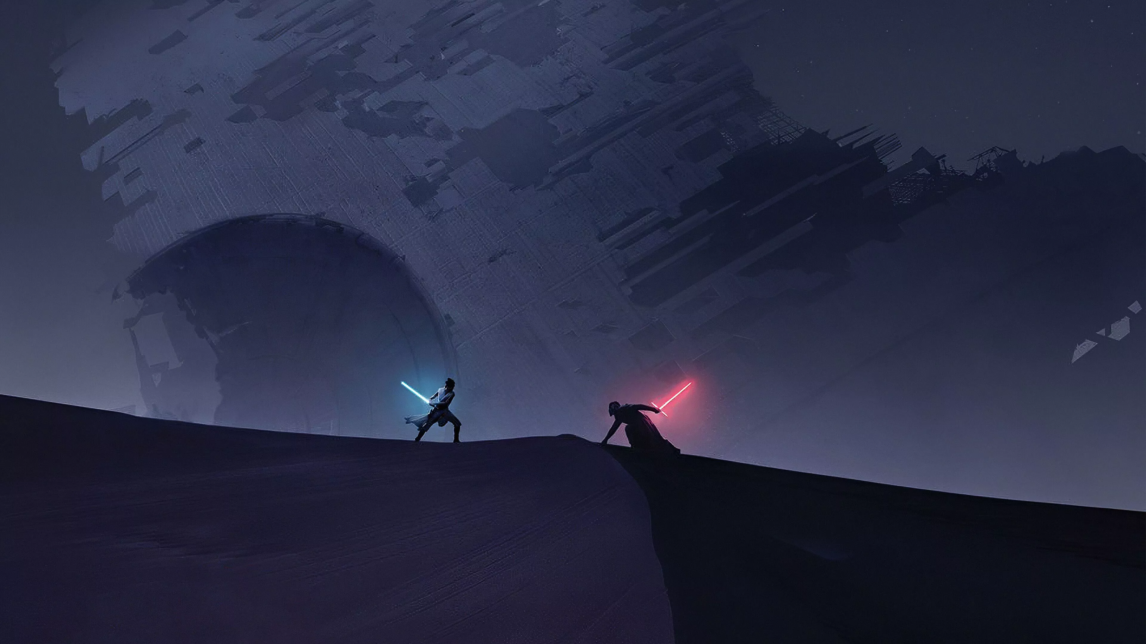 Rey vs Kylo Ren, Minimalist, Star Wars