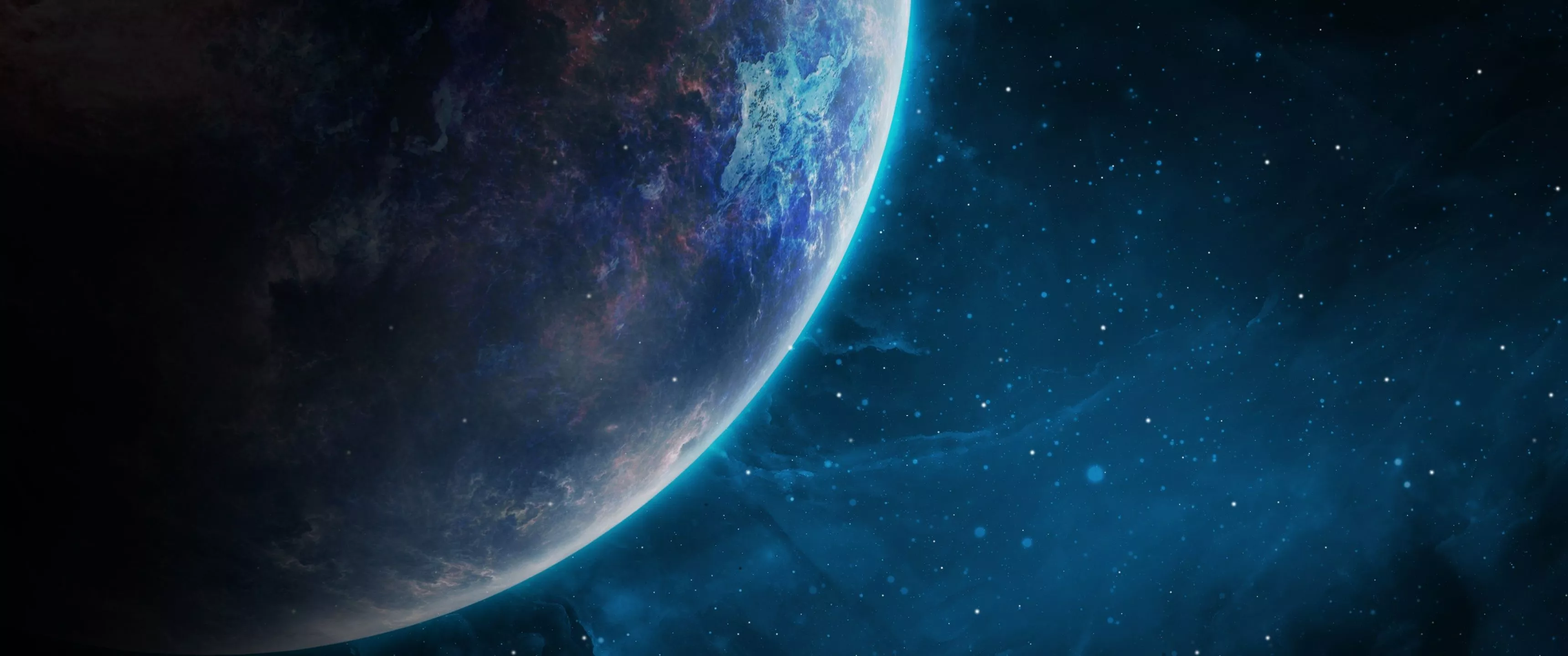 Planet Wallpaper 4K, Galaxy, Blue
