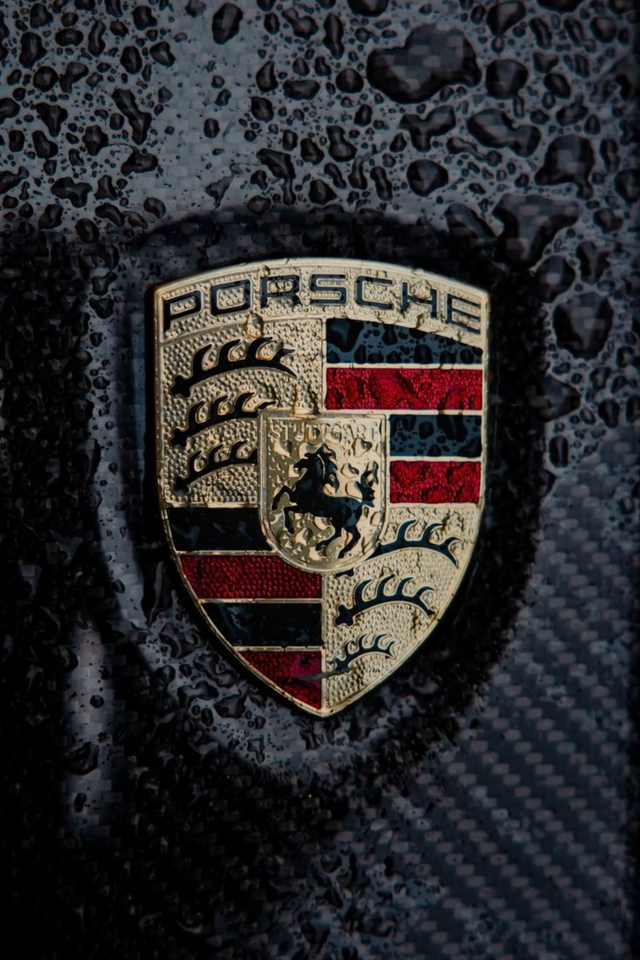 Porsche Car Brand Logo Dark