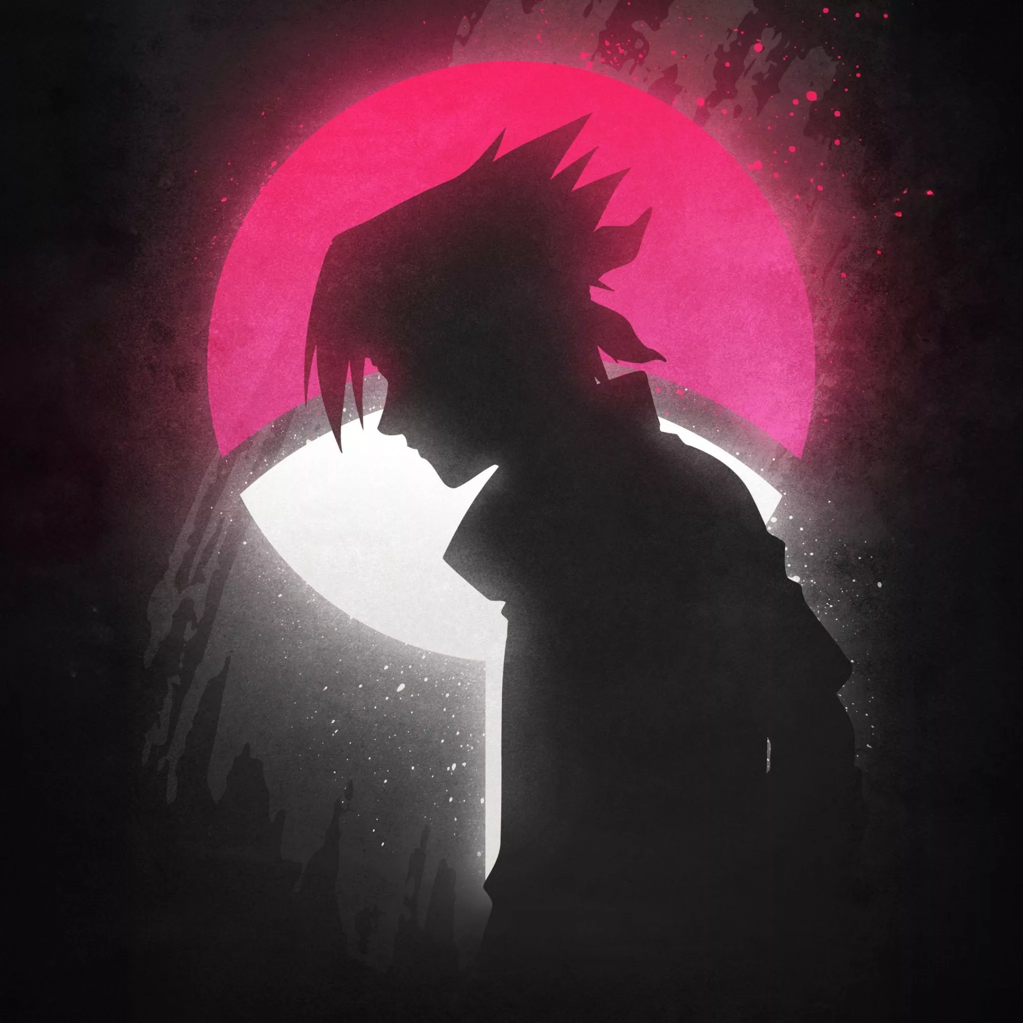 Sasuke Uchiha Wallpaper 4K, Glow in dark, Dark aesthetic