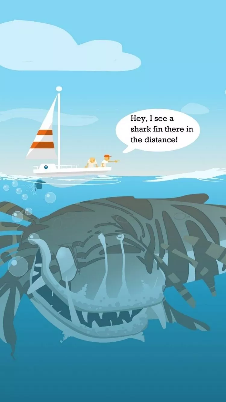 Mobile wallpaper: Funny, Boat, Shark