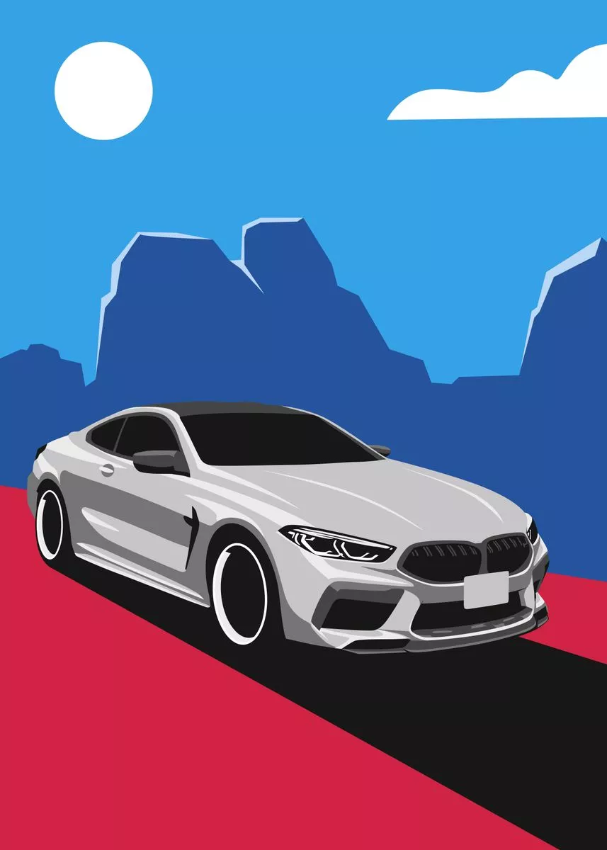 BMW M8' Poster, picture, metal print