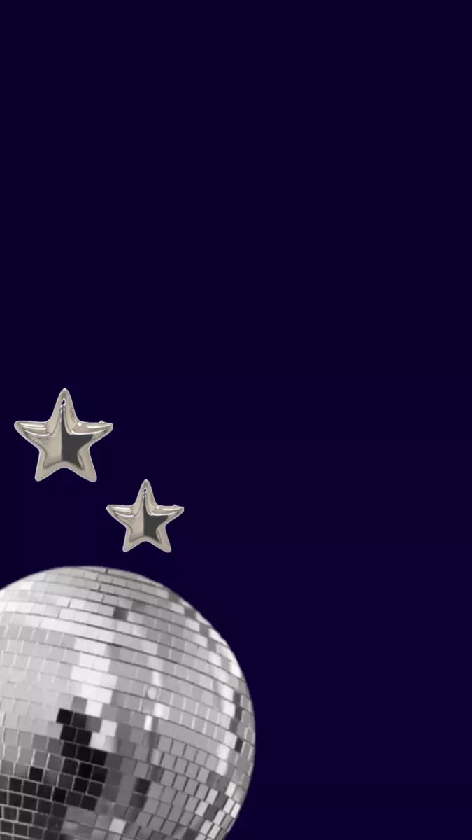 Navy blue disco ball wallpaper!