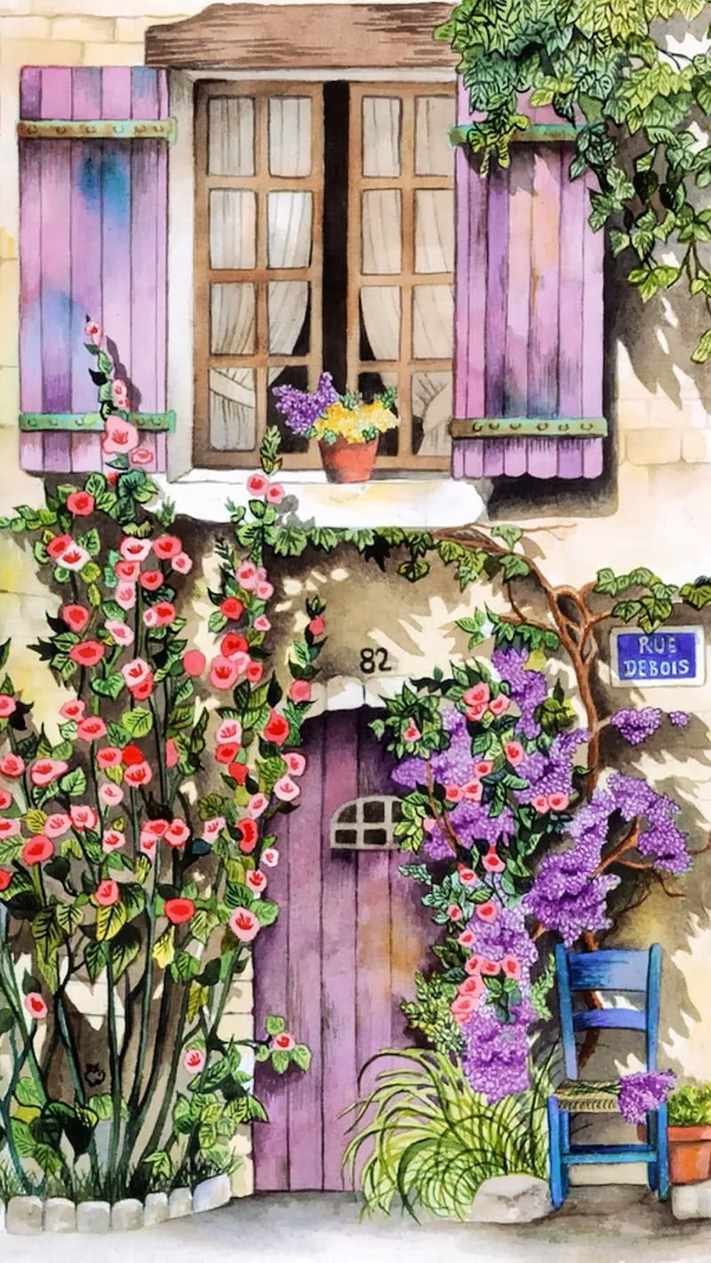 Garden Cottage, cottage, garden, HD