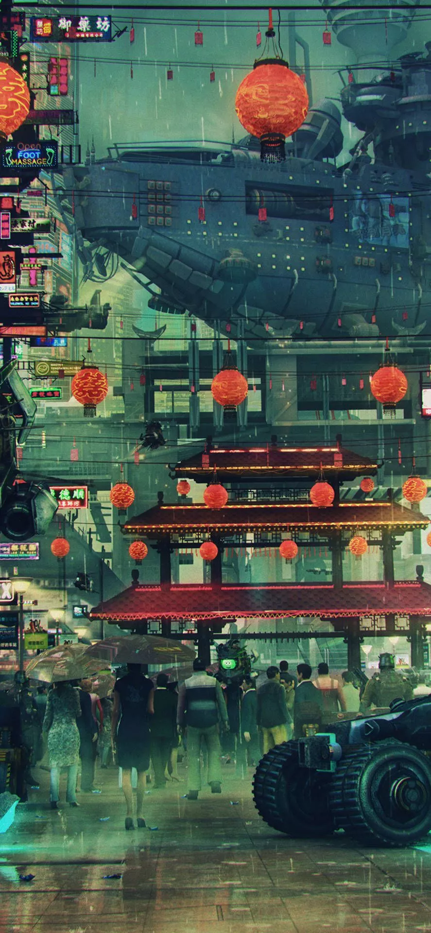Download Japanese City Cyberpunk iPhone