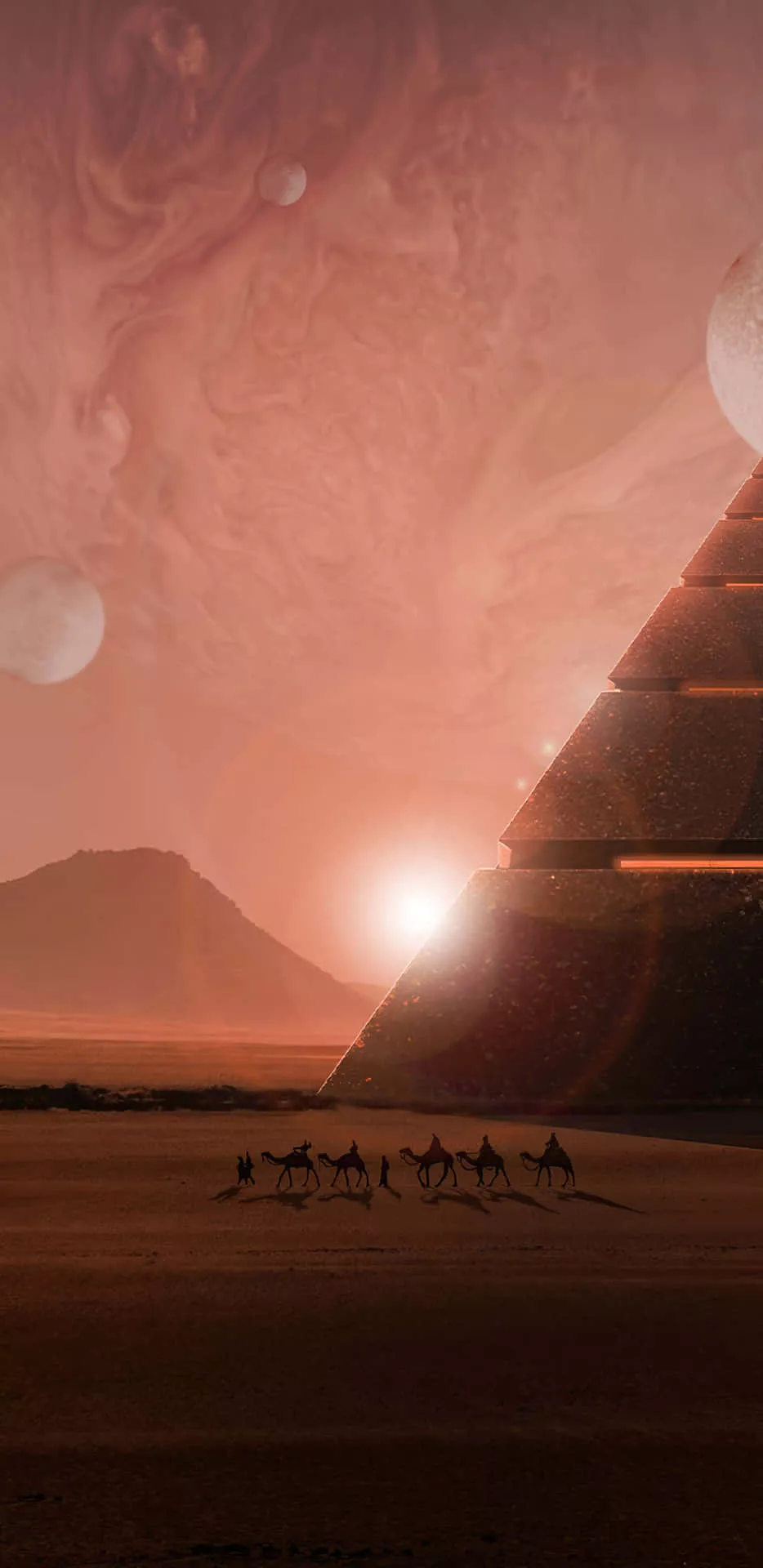 Sci Fi Pyramid Of The Moon Wallpaper