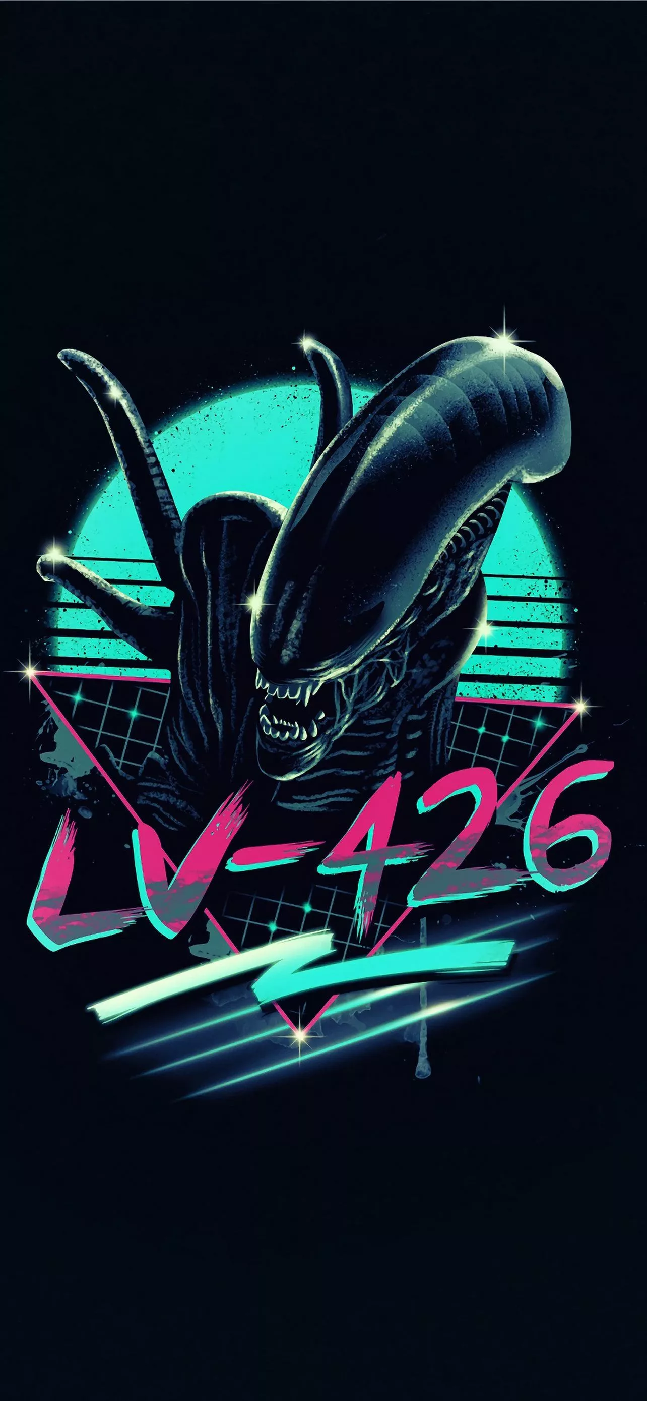 Minimalist Alien Xenomorph Sci fi 4k