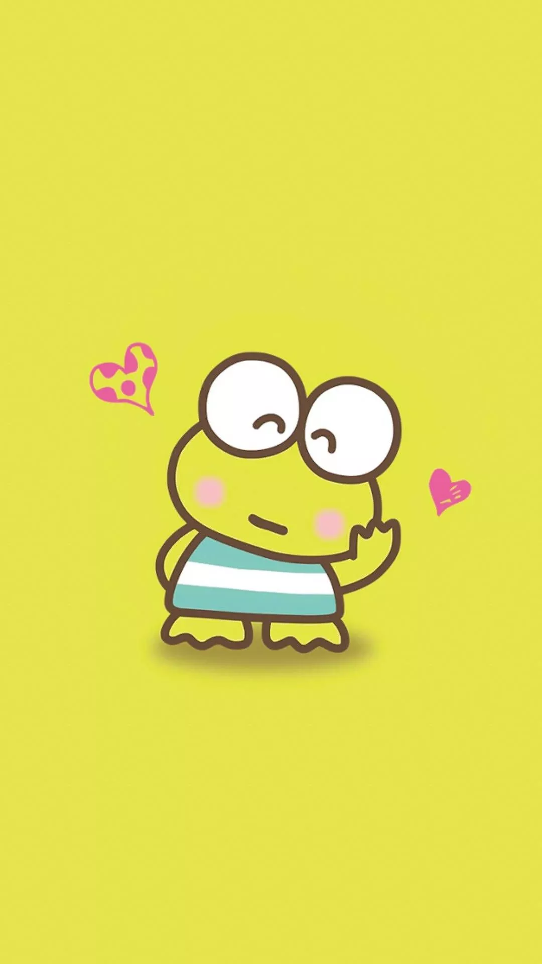 Keroppi In Blue White Stripe Shirt