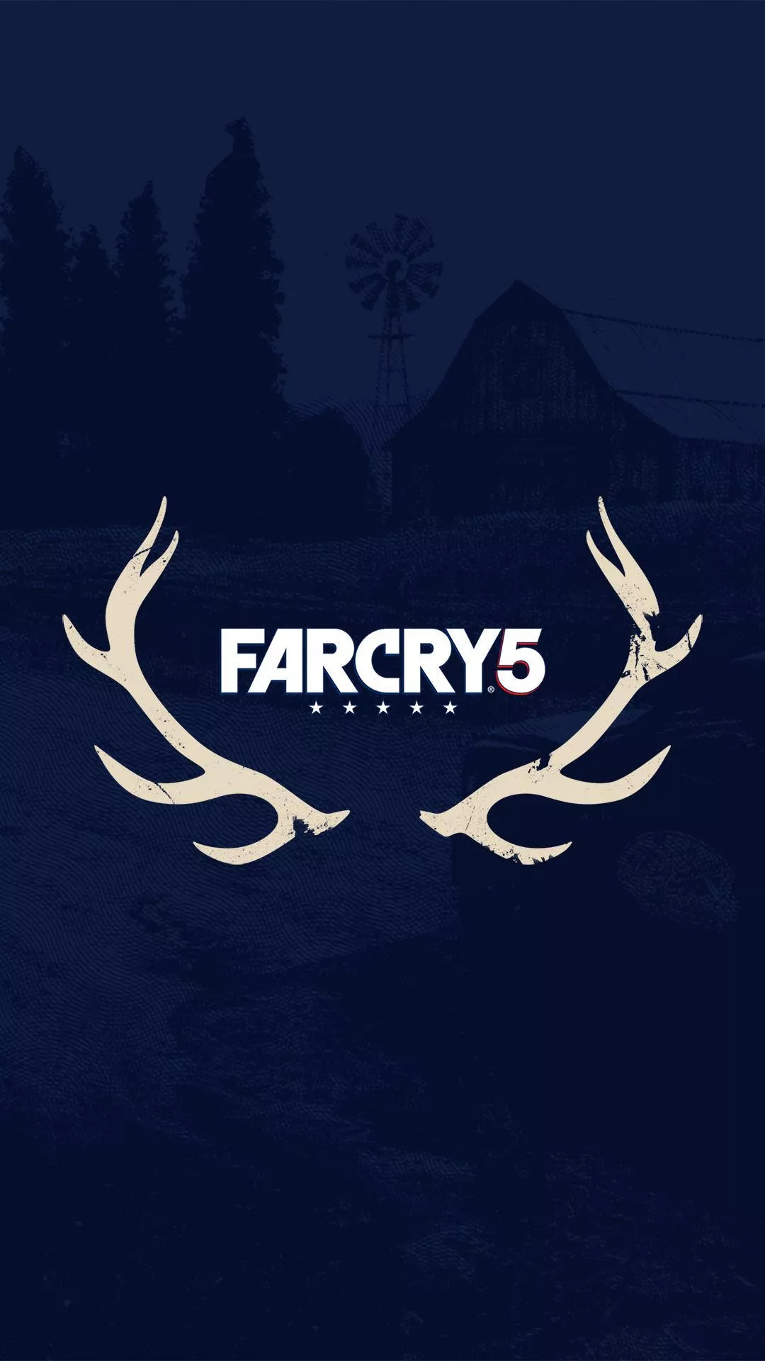 Far Cry 5 Antlers Blue iPhone Wallpaper