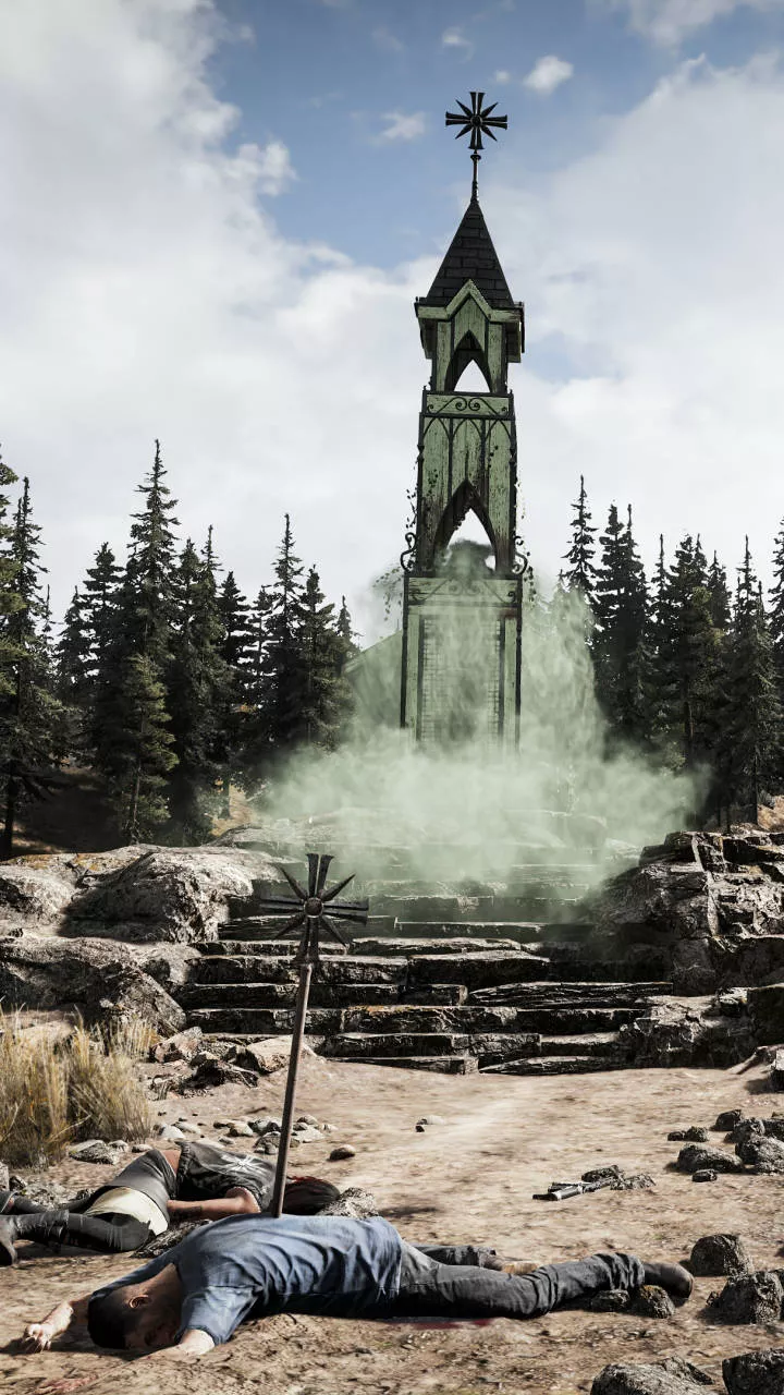 Far Cry 5 Church Tower iPhone Wallpaper