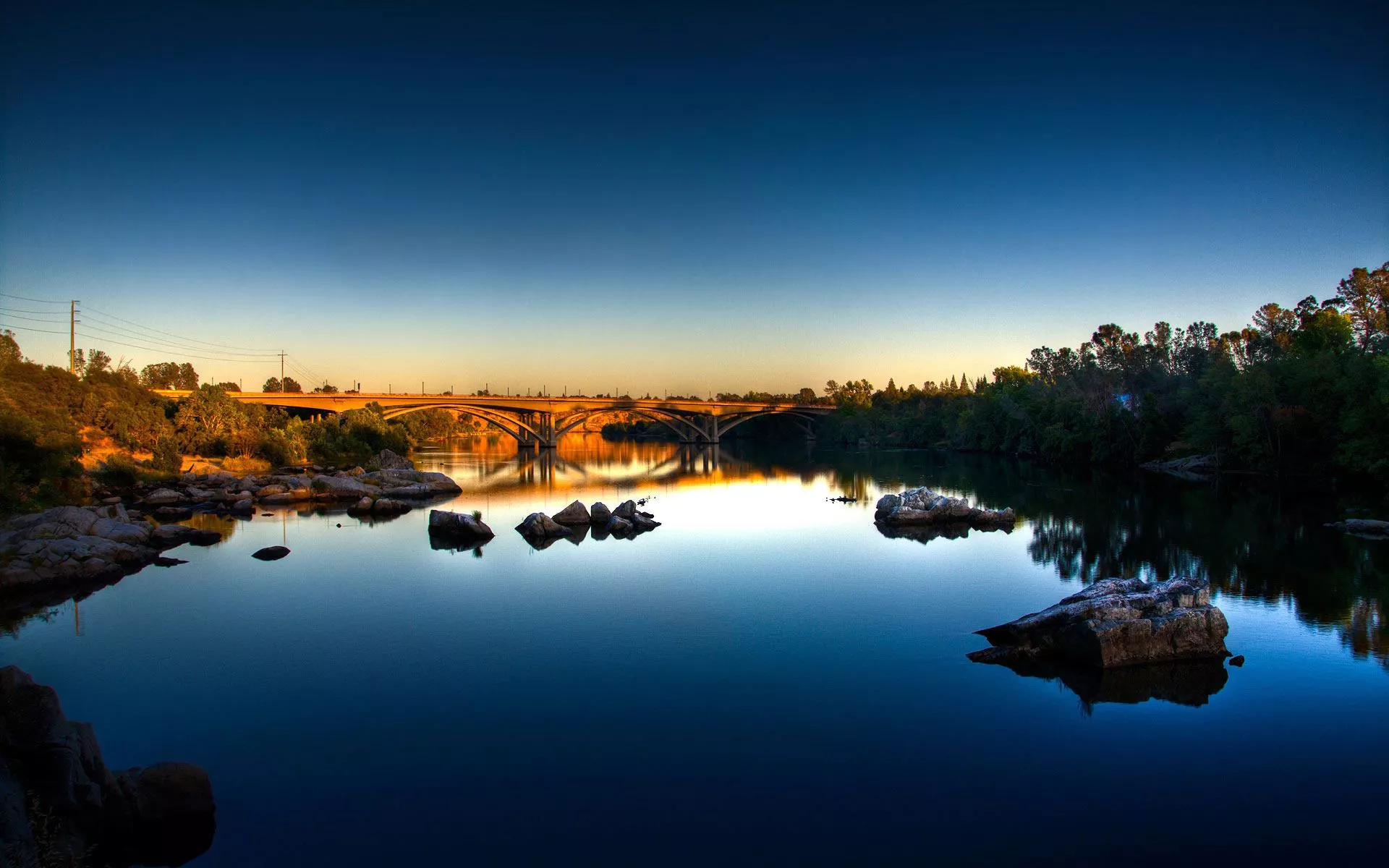 Golden Hour Lake Folsom Wallpaper