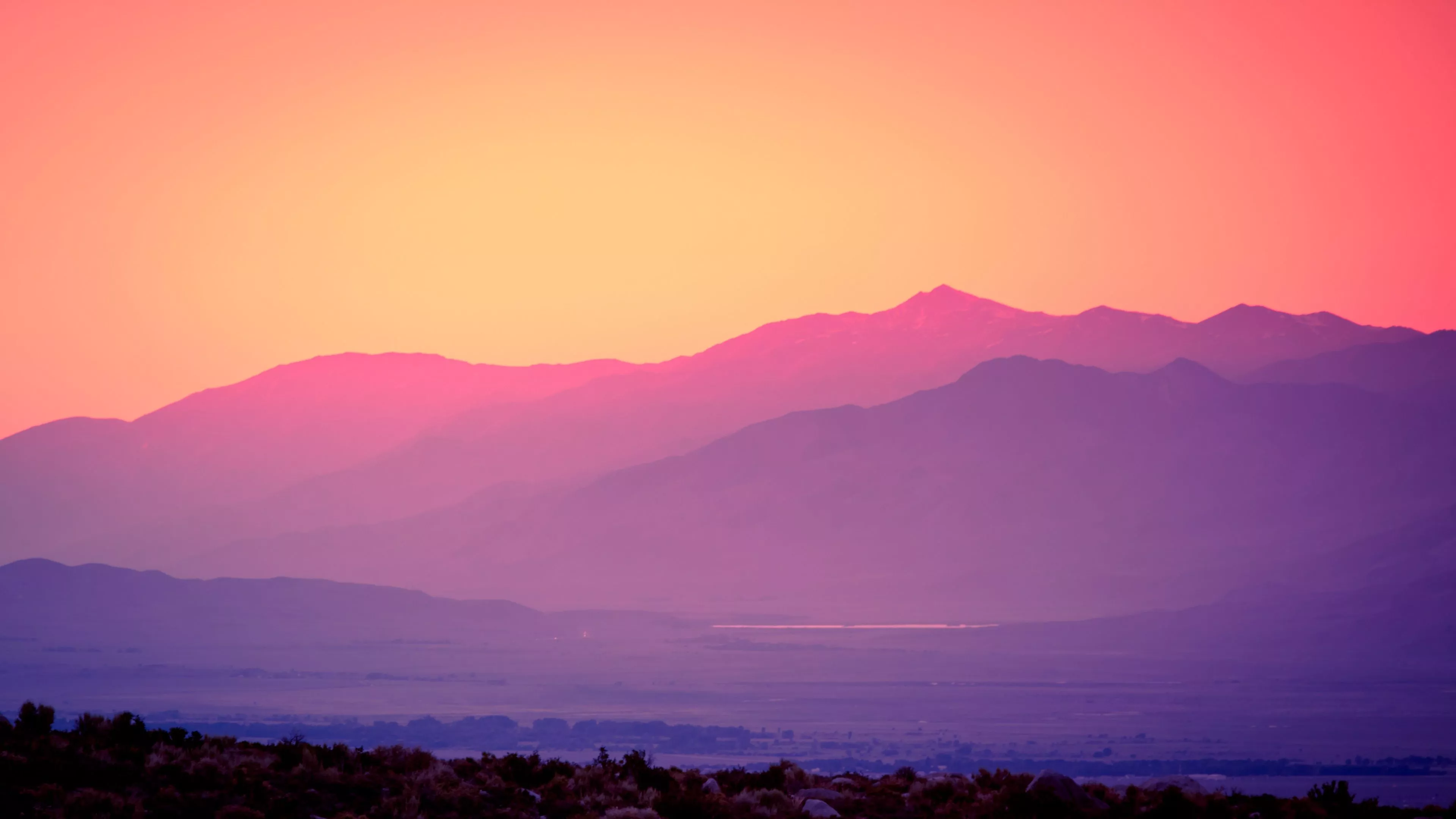 Pink sky Wallpaper 4K, Scenery, Sunset