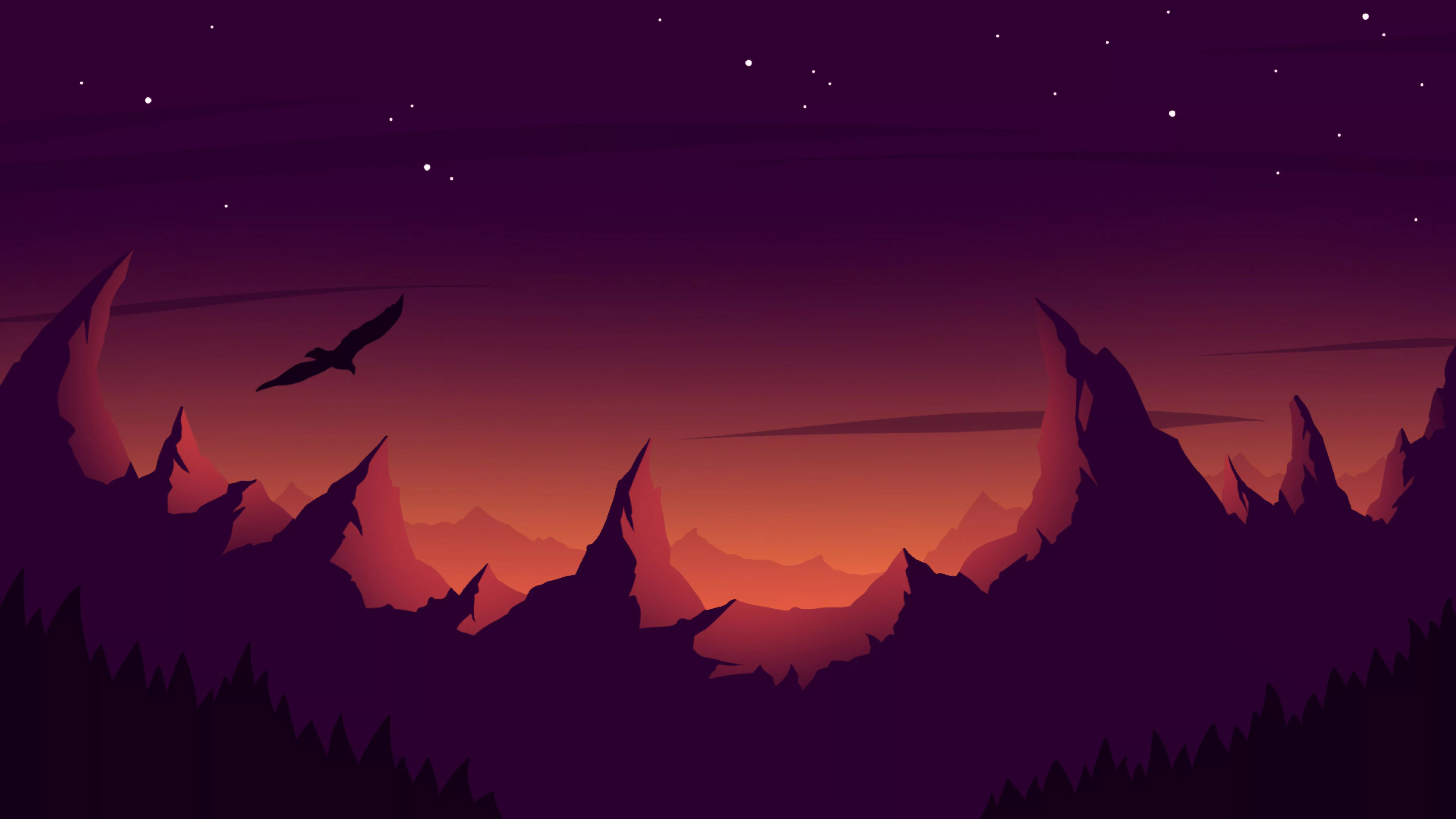 Wallpaper forest, the sky, stars