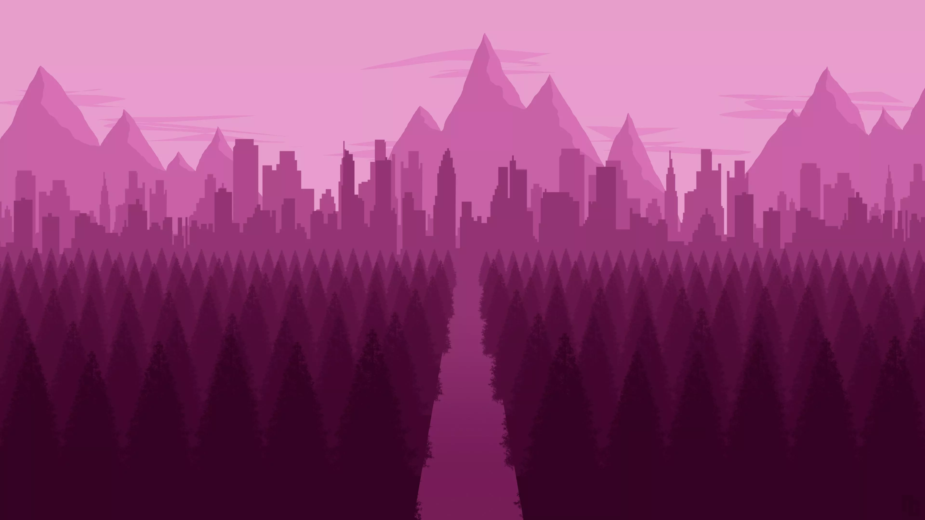 Download Forest City Artistic Landscape