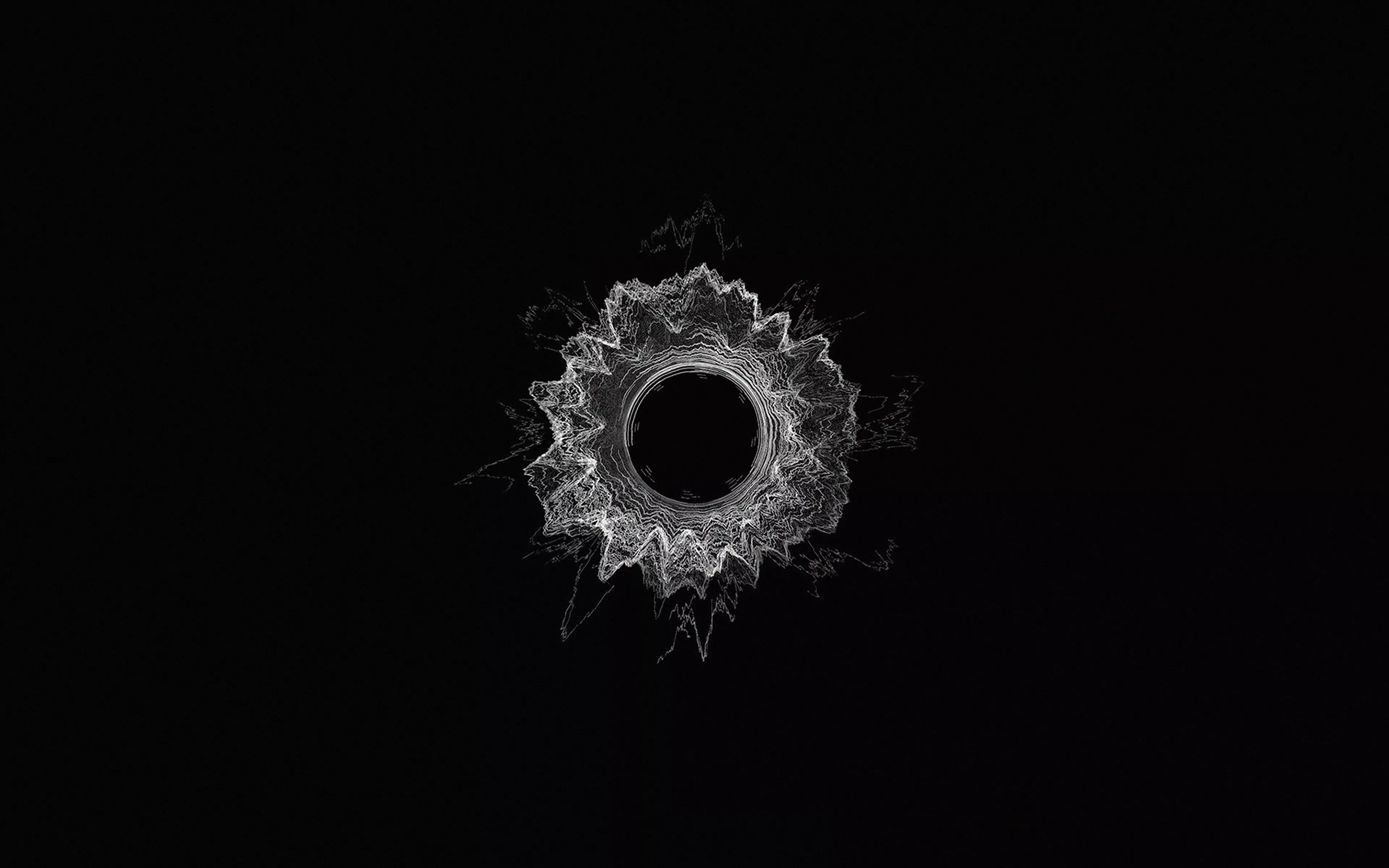 Dark Hole Black Minimal Pattern