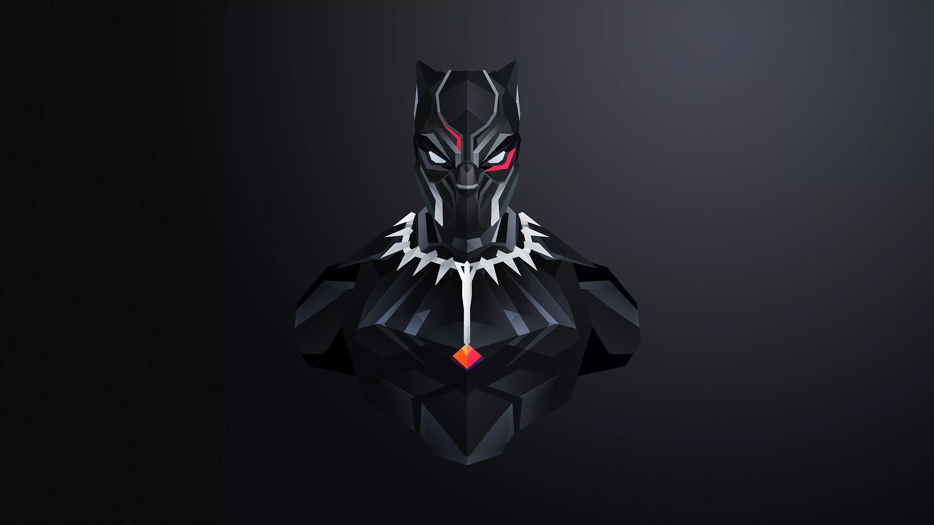 Black Panther Minimal 4K Wallpaper