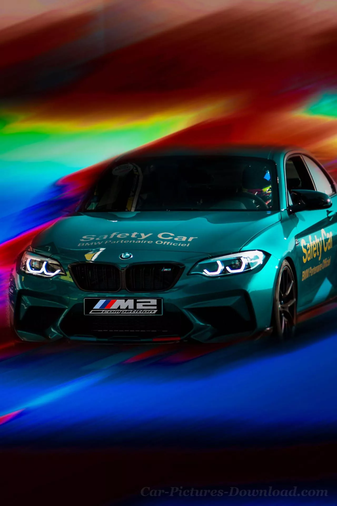 Bmw M2 Rainbow iPhone Car Wallpaper