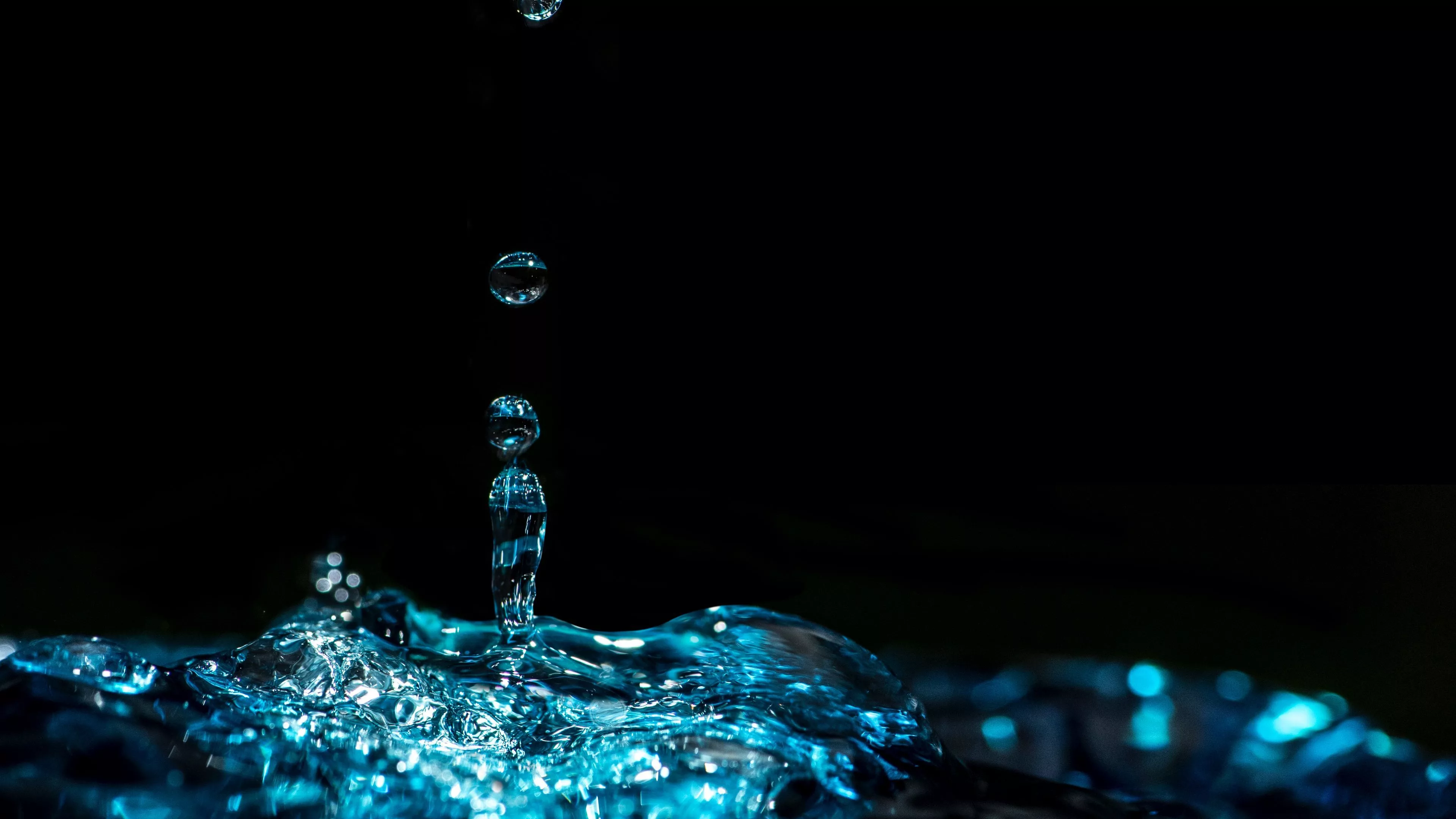 splash, spray, drops, dark, water, 4k