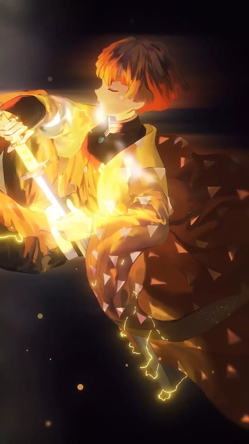 Zenitsu, kimetsu no yayba, HD phone