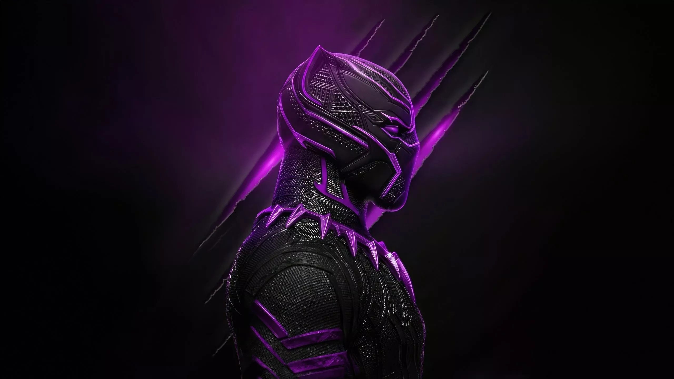 Black Panther Wallpaper 4K, Purple