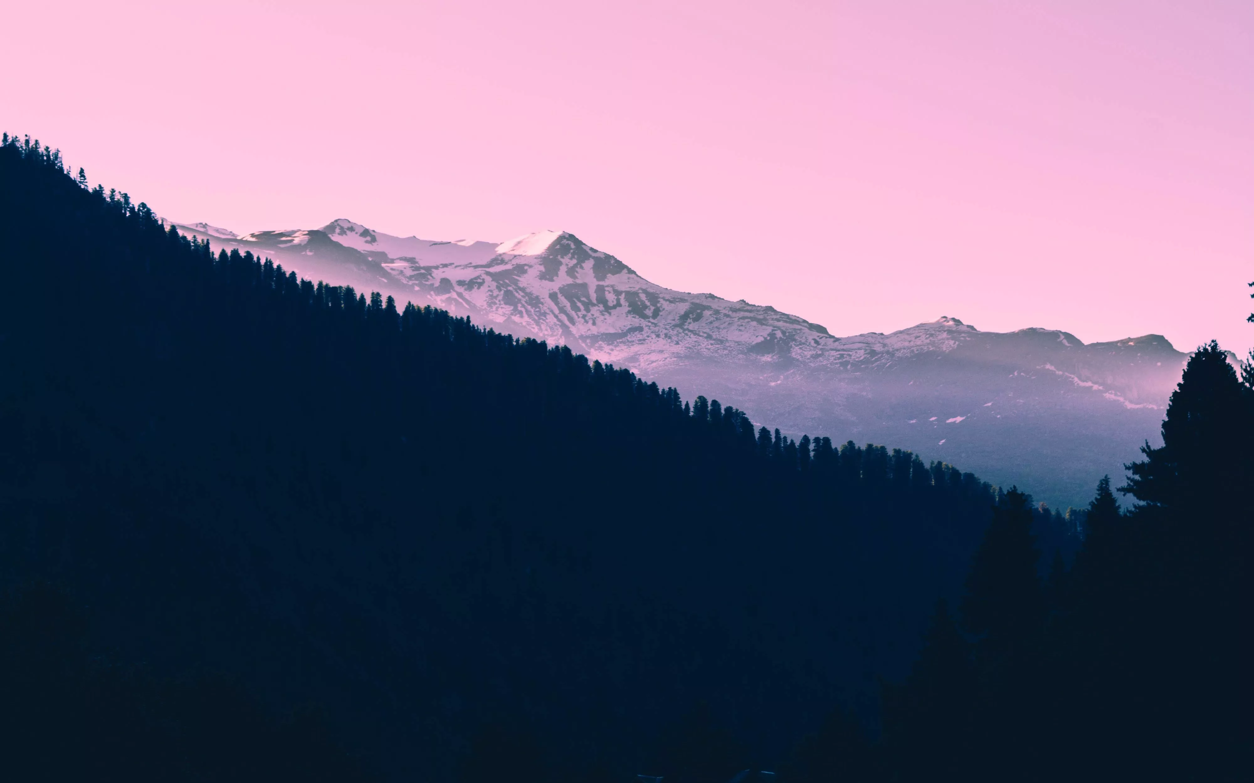 Twilight Mountains 4K Wallpaper. HD