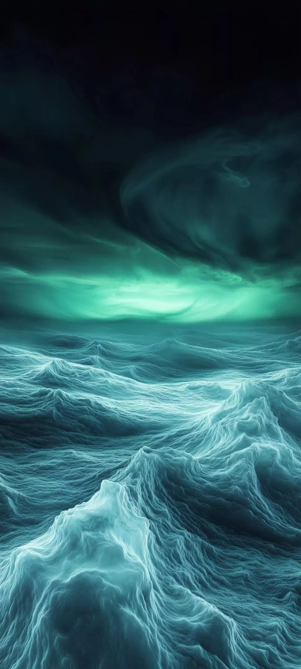 Stormy Skies Sky Dark Green Hues