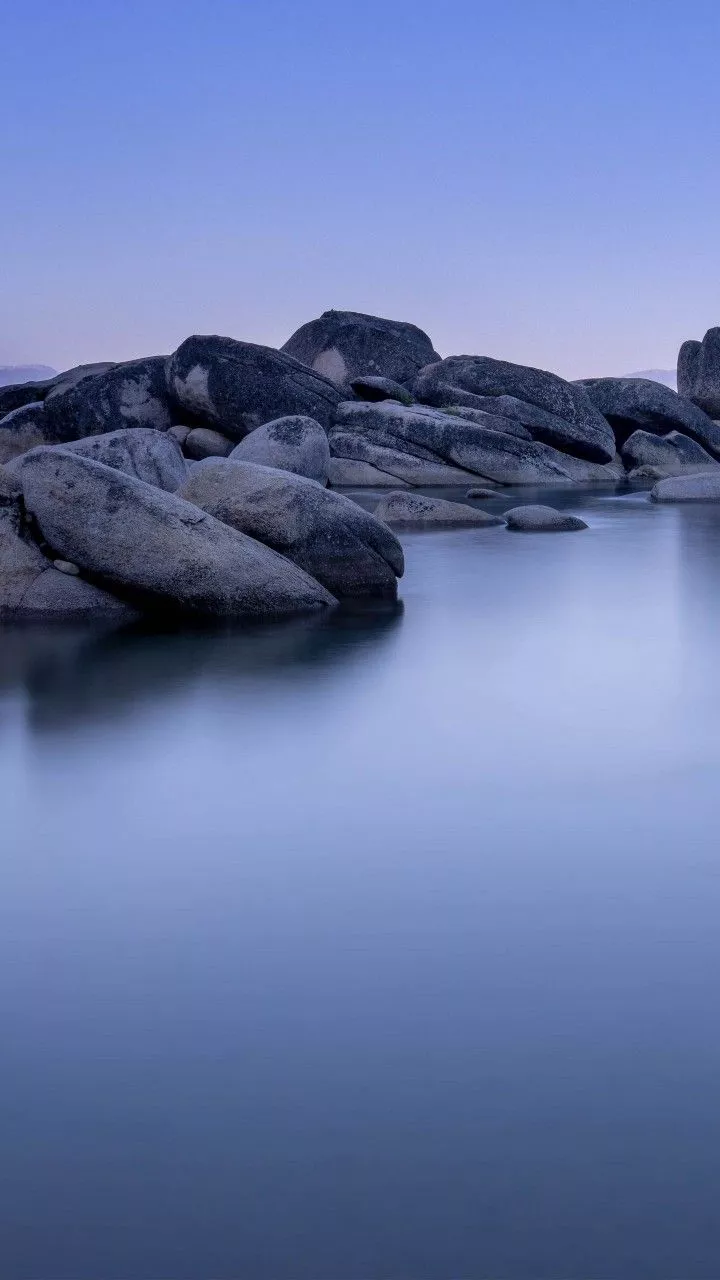 lake tahoe clear water stones landscape