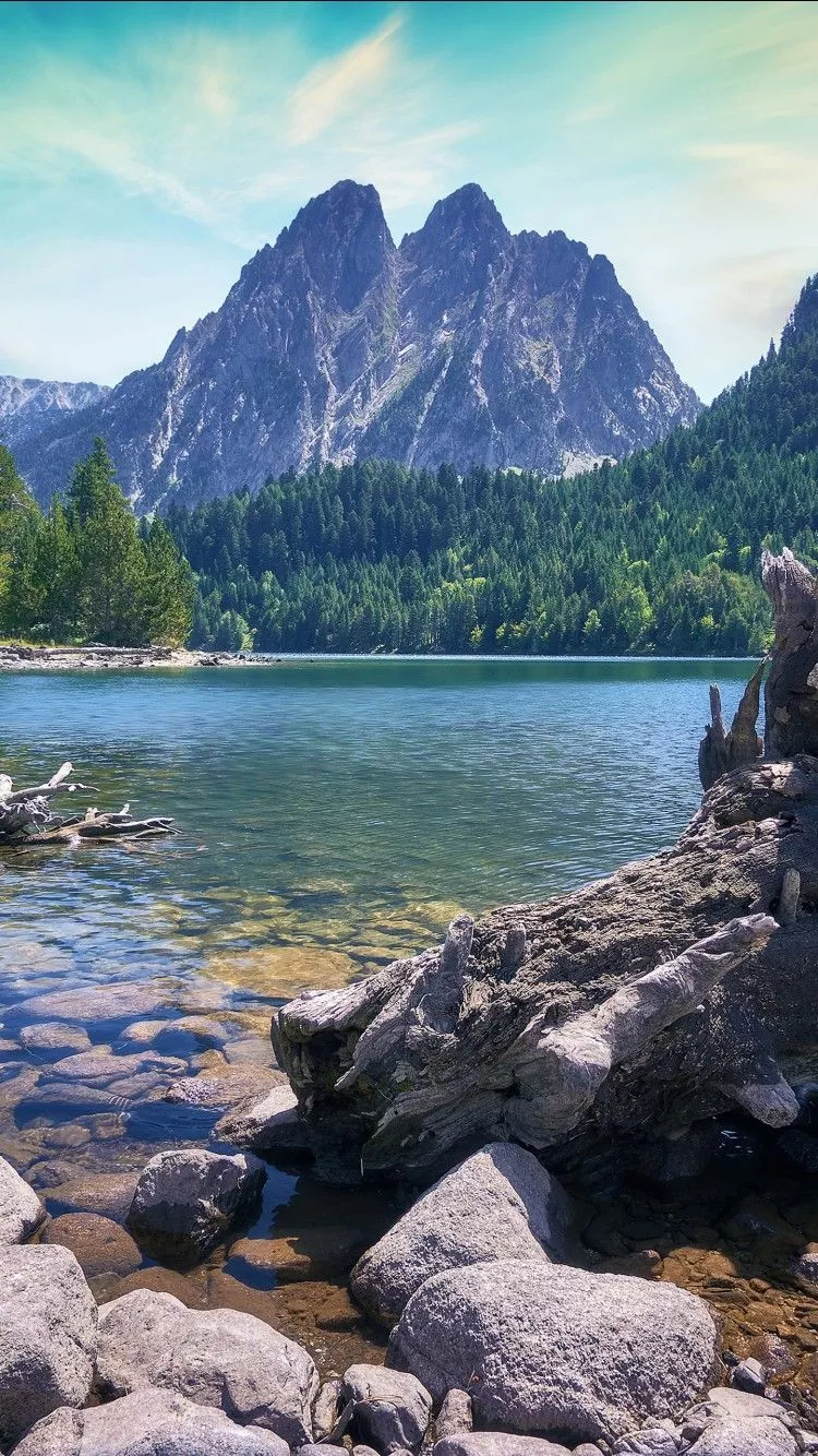 Lake With Clear Water And Stones
