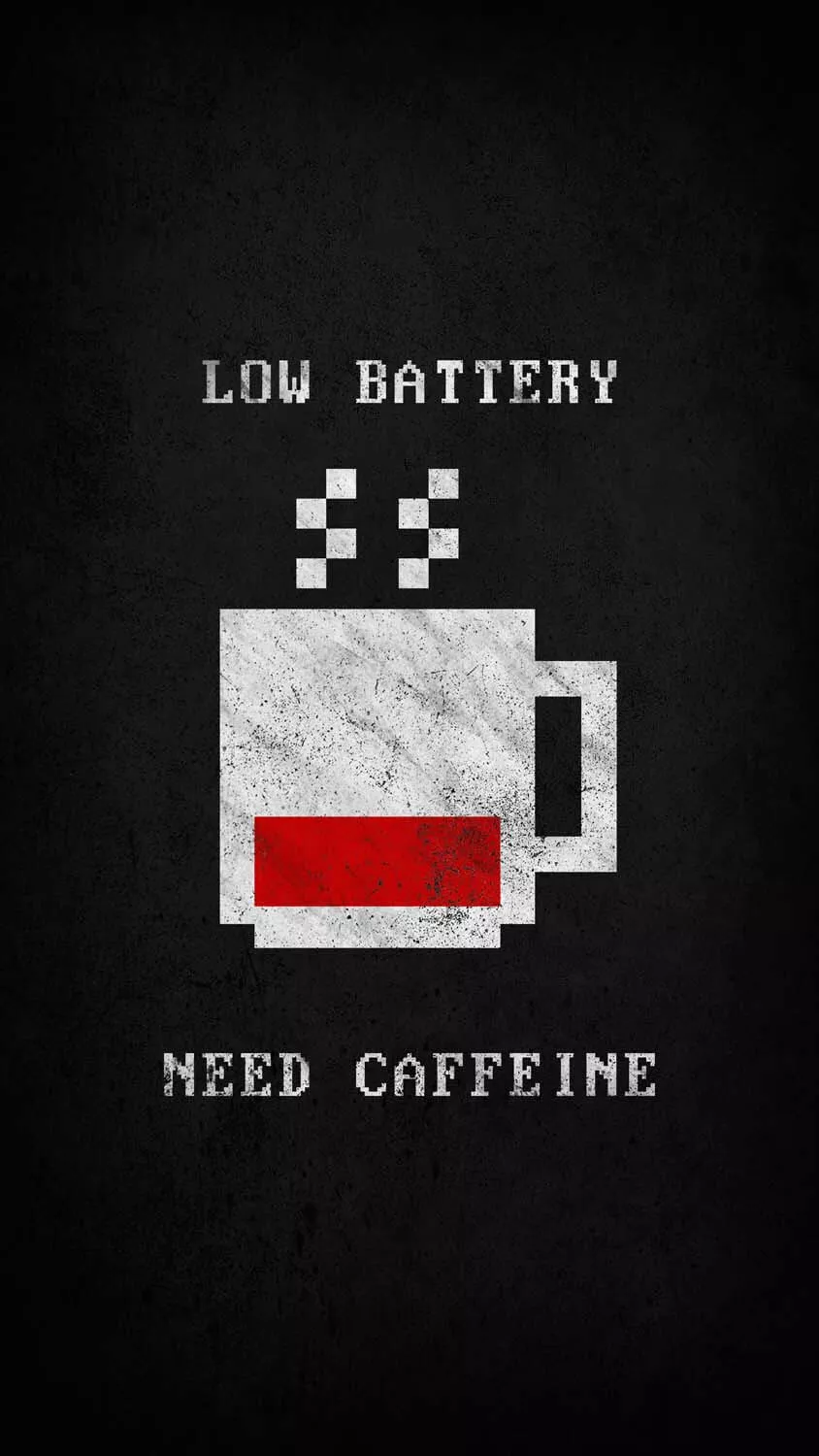 Low Battery Need Caffiene iPhone
