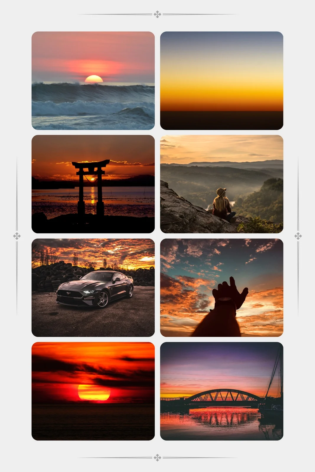 customizable sunset wallpaper