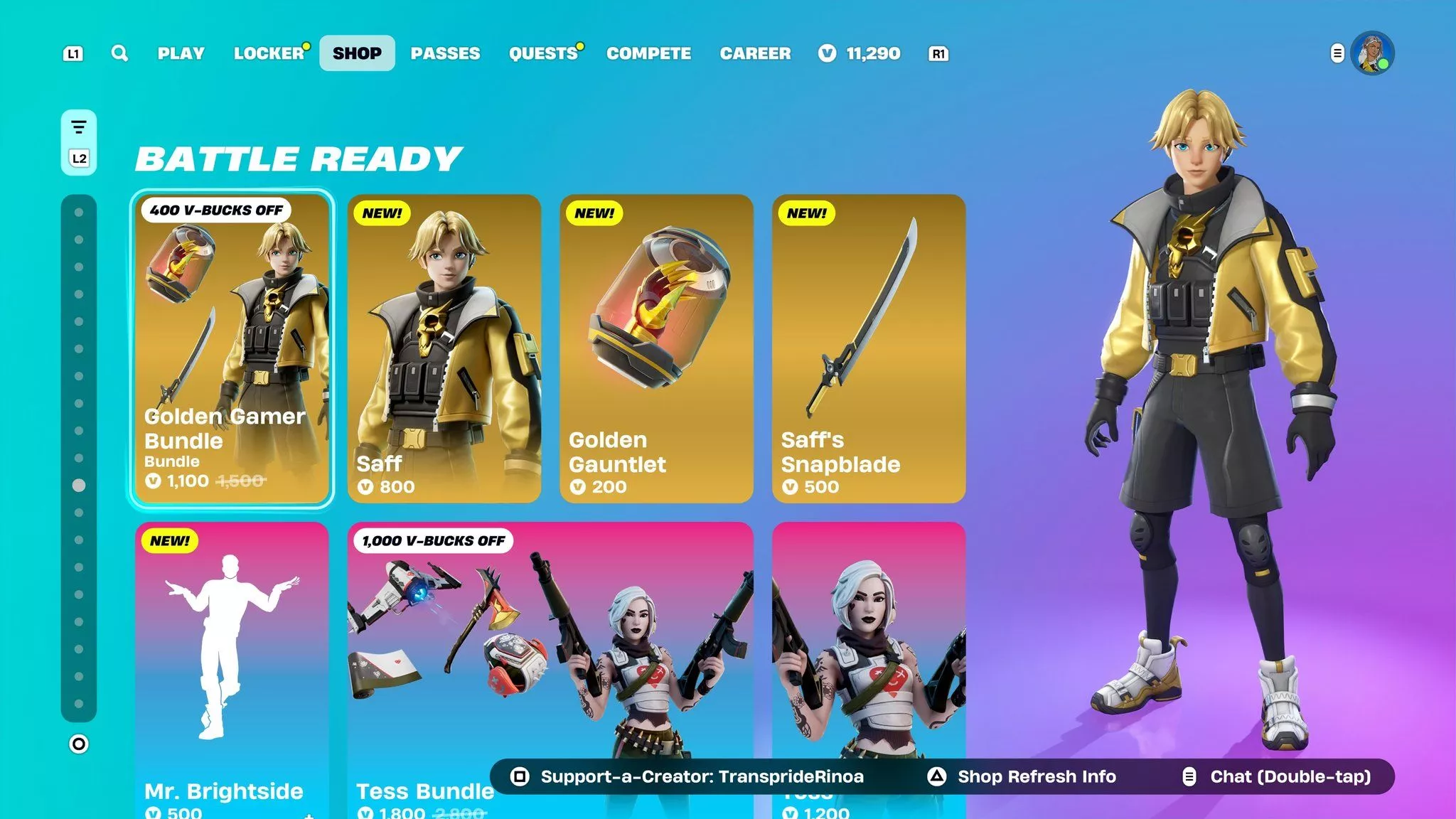 skins are back in the fortnite shop