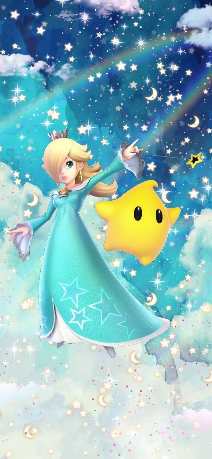 Nintendo Princess Rosalina blue aesthetic Phone Wallpaper
