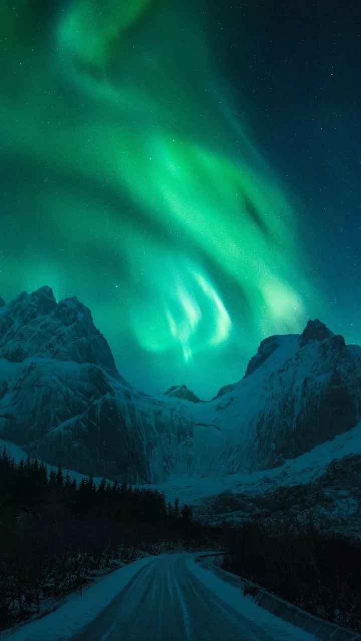 Aurora Borealis, nature, 720x1280 wallpaper