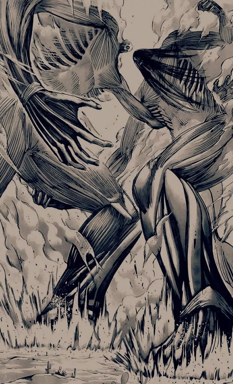 HD aot armin vs eren wallpaper