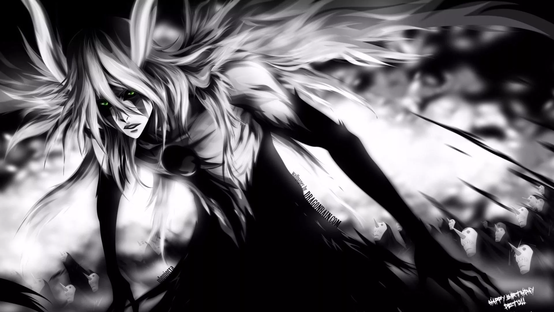Anime Black And White High Definition Wallpaper 105103