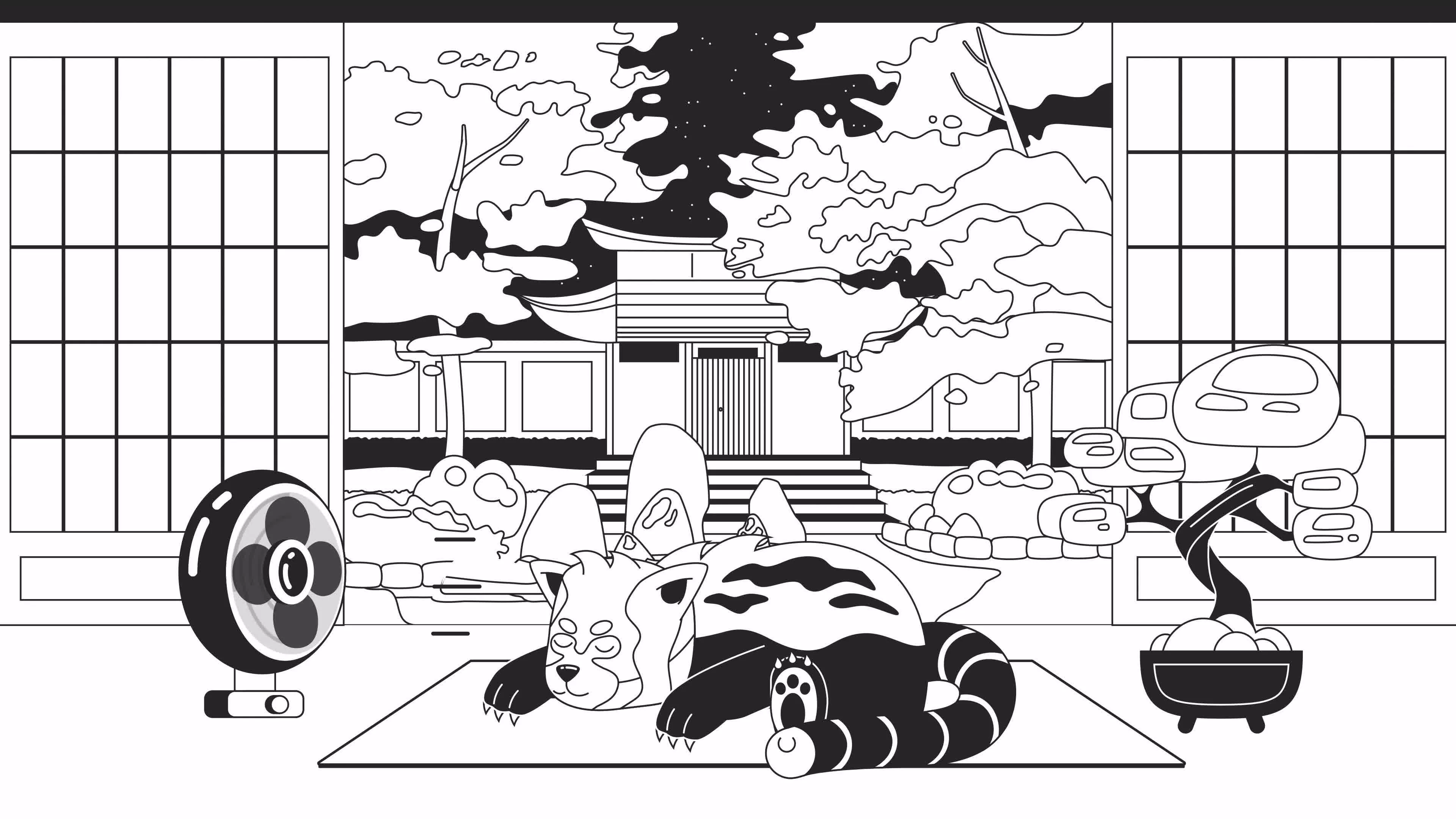 live wallpaper animation. Monochrome