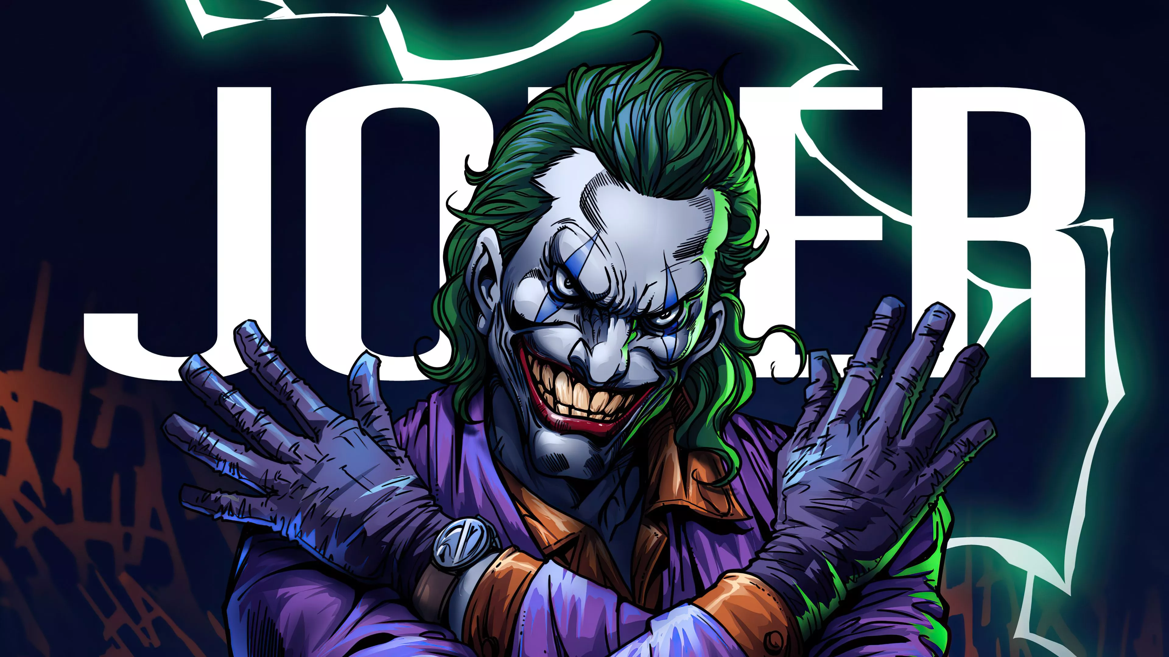 Download DC Comics Comic Joker 4k Ultra HD Wallpaper by Pixel Brush Artstudiox2160