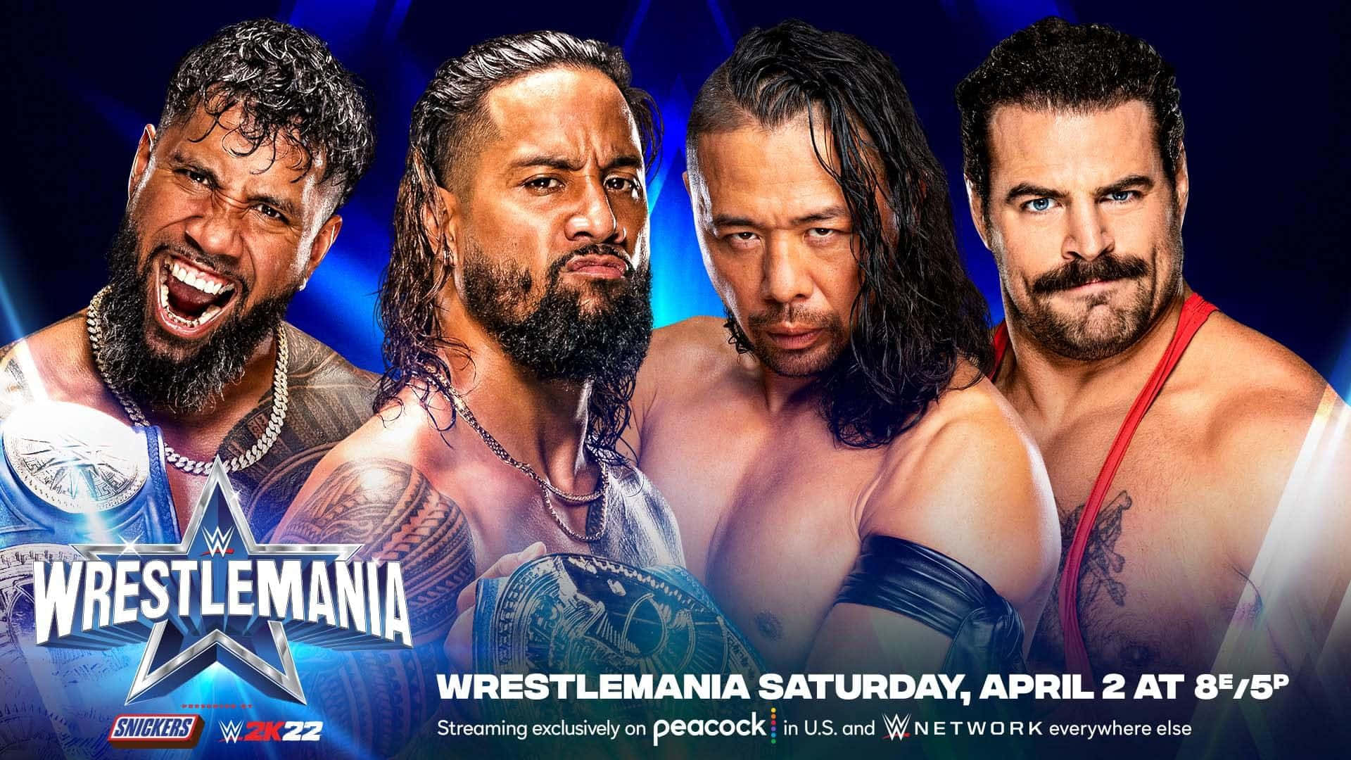 Download Wwe Jimmy And Jey Uso Wrestlemania Poster Wallpaper