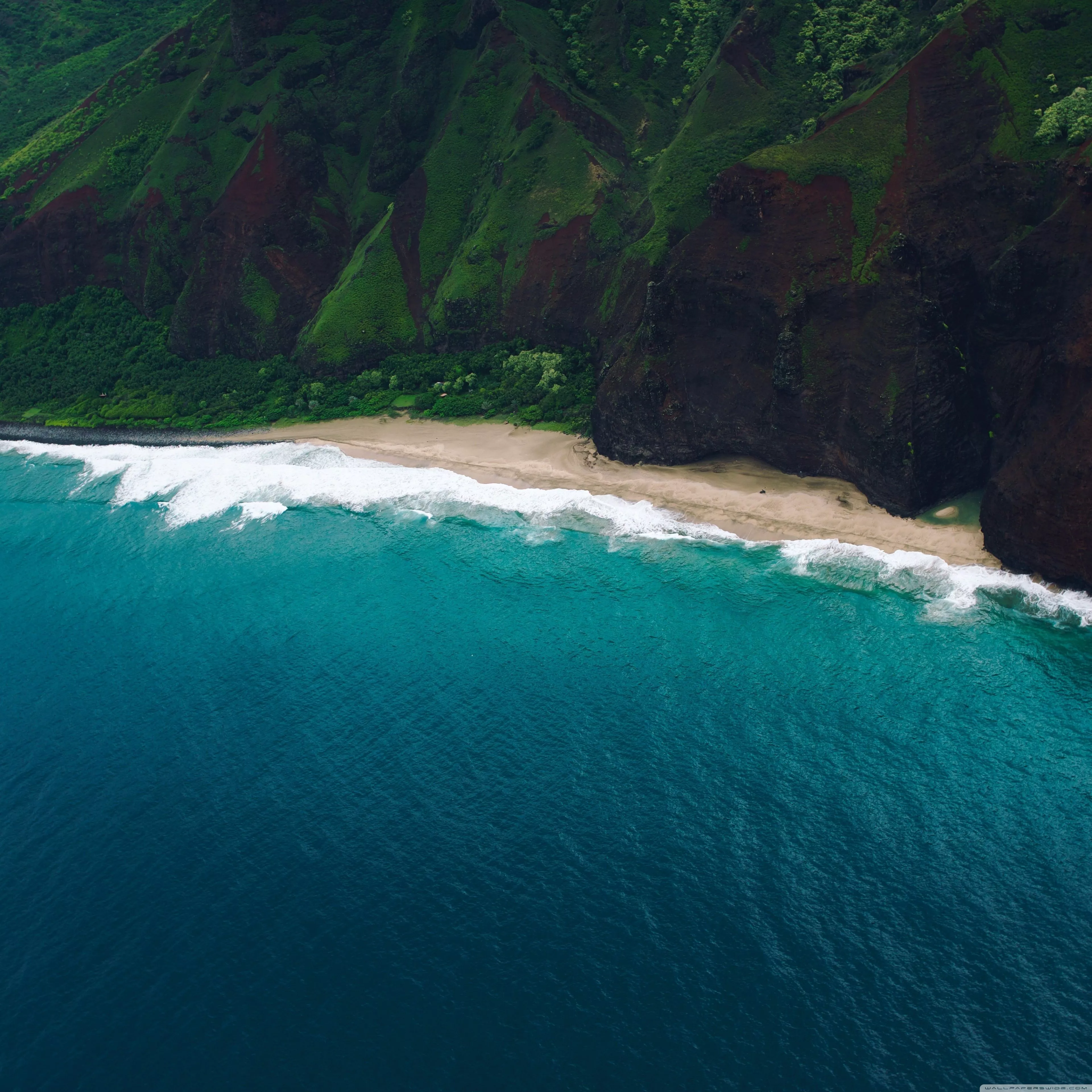Coast Aerial View Ultra HD Wallpaper